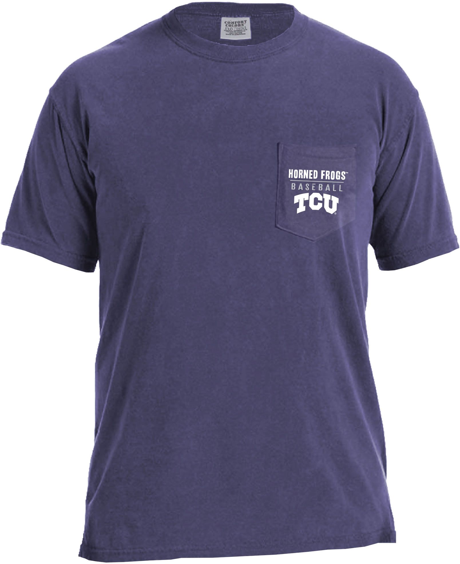 Image One Men's TCU Horned Frogs Purple Pocket T-Shirt