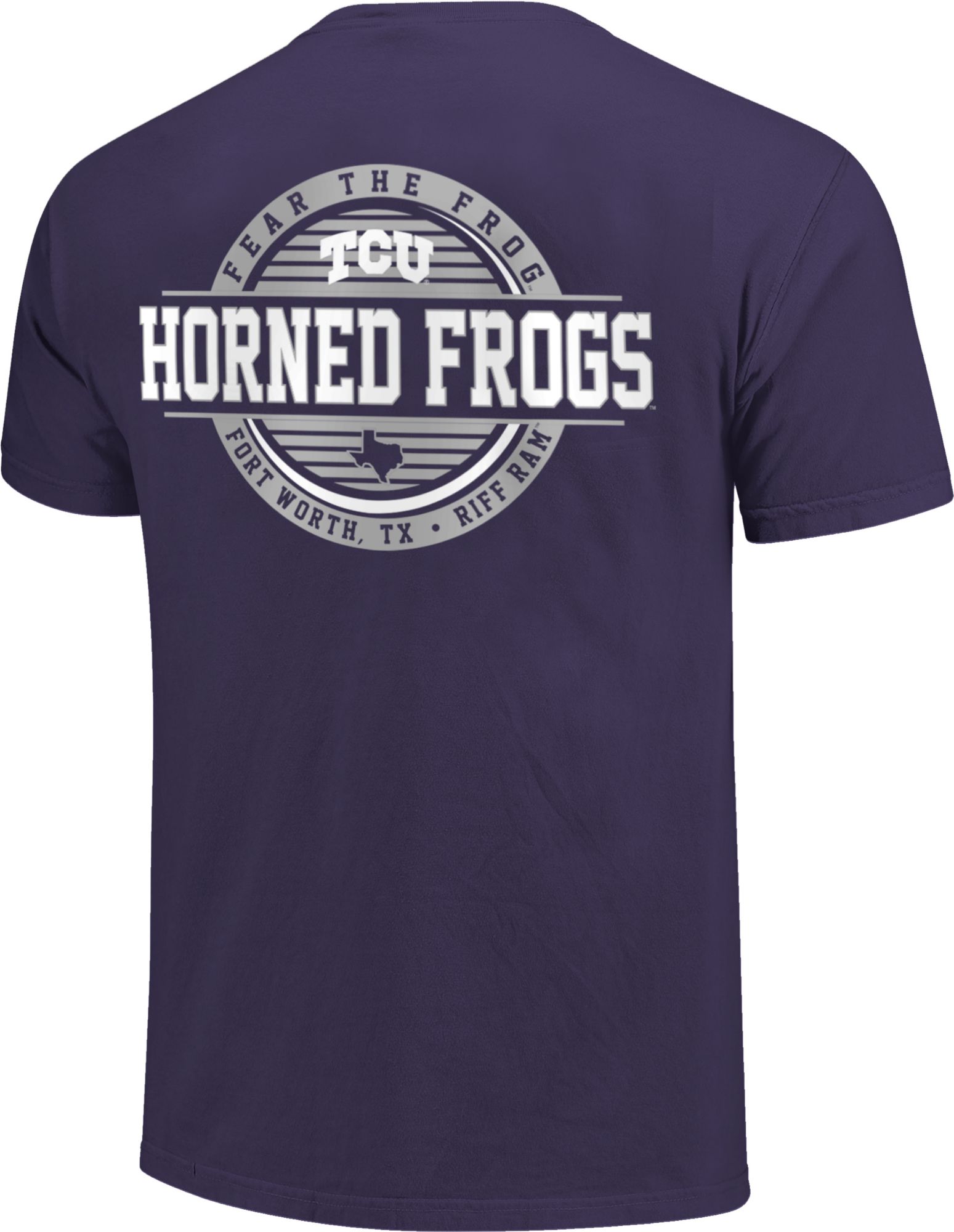 Image One Men's TCU Horned Frogs Purple Striped Stamp T-Shirt product image