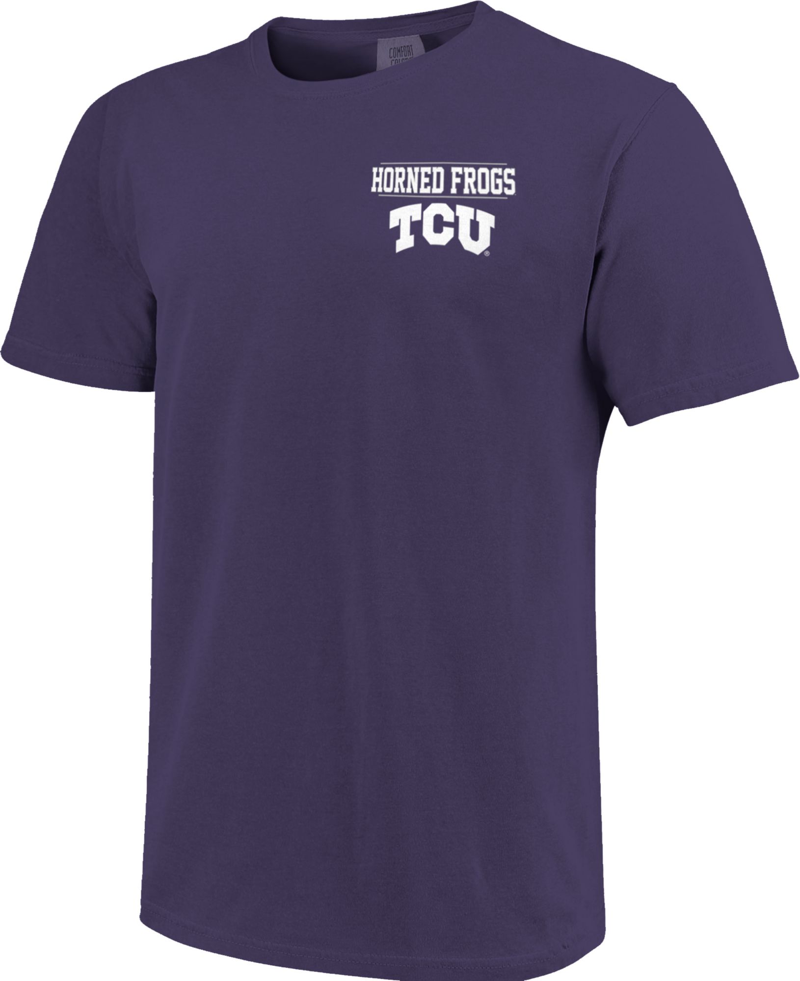 Image One Men's TCU Horned Frogs Purple Striped Stamp T-Shirt product image
