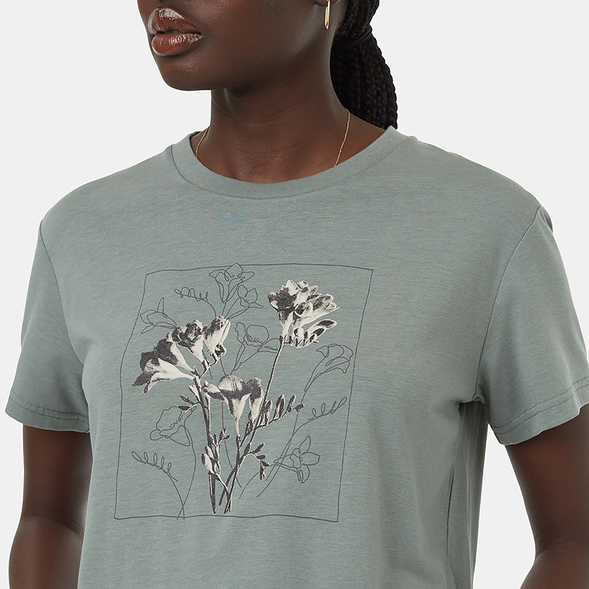 tentree Women's Floral Crop T-shirt product image