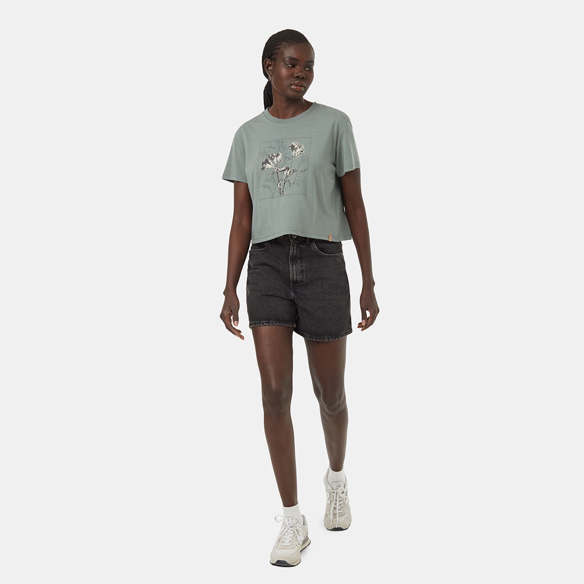 tentree Women's Floral Crop T-shirt product image