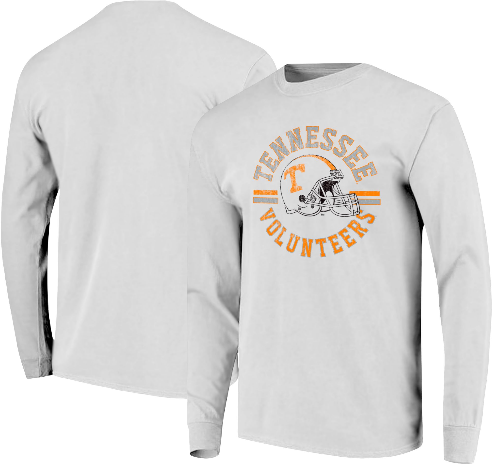 Image One Men's Tennessee Volunteers White Helmet Arch Long Sleeve T-Shirt product image