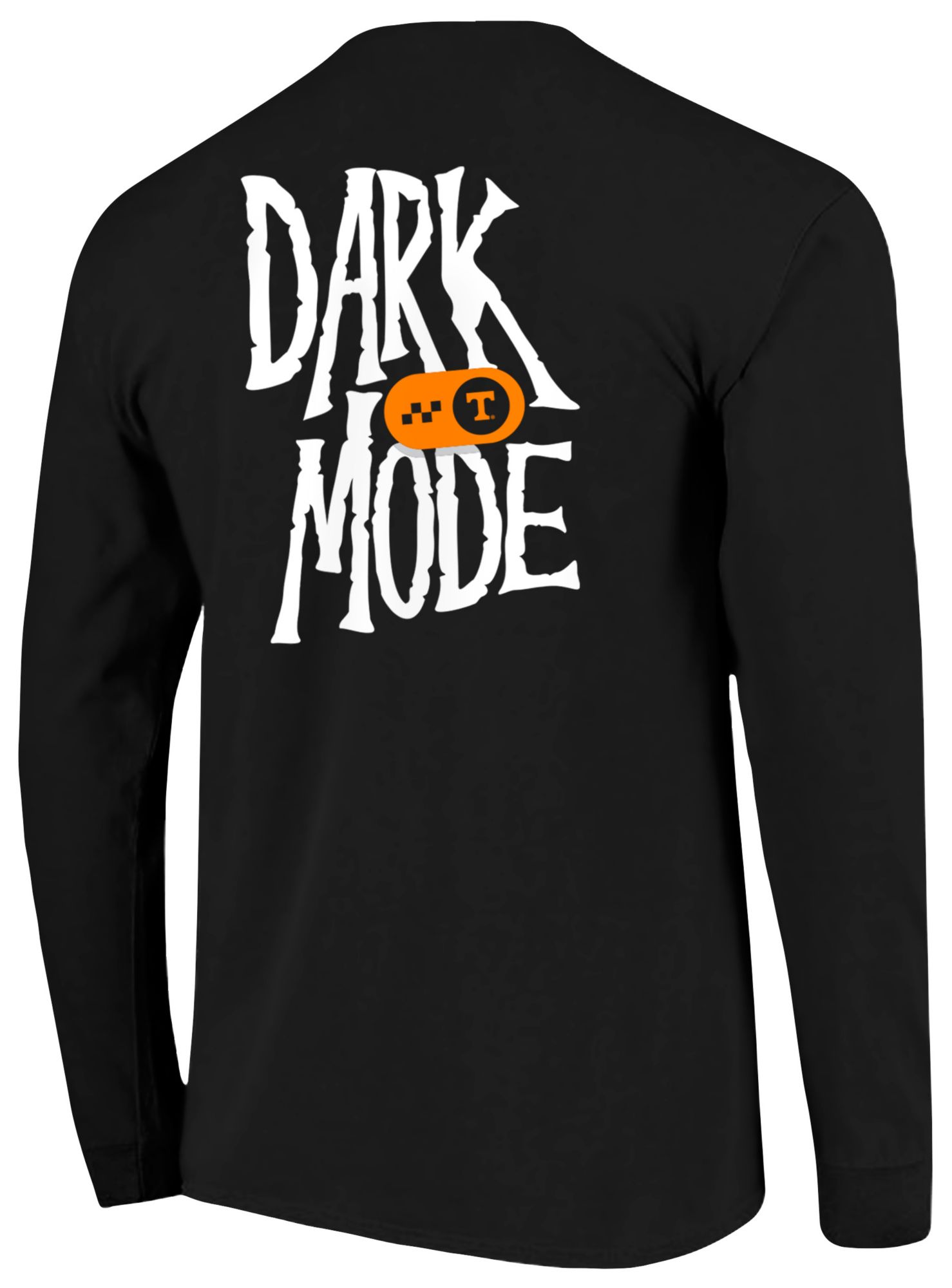 Image One Men's Tennessee Volunteers Black Dark Mode Long Sleeve T-Shirt product image