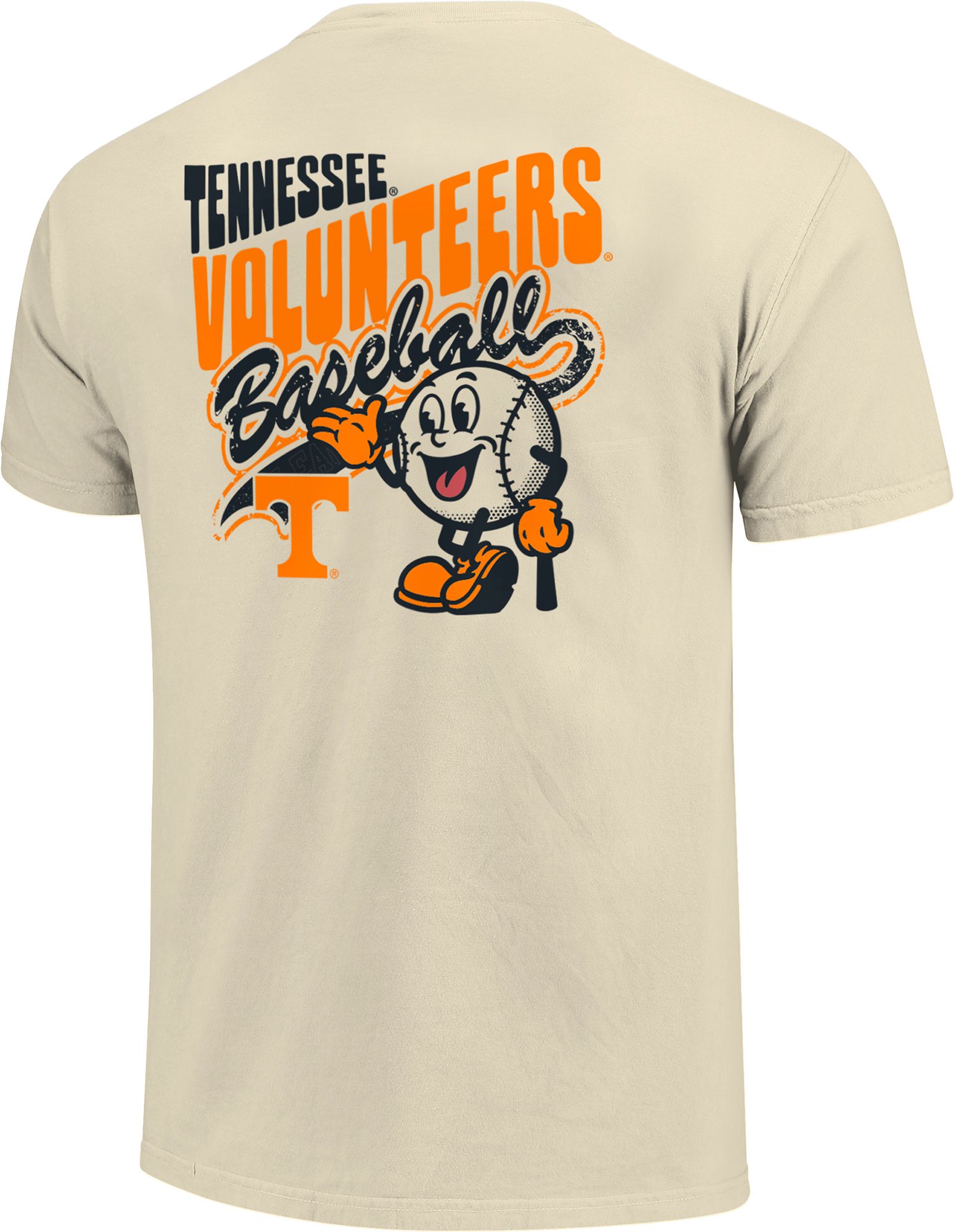 Image One Men's Tennessee Volunteers Ivory Retro Vibe Baseball T-Shirt product image