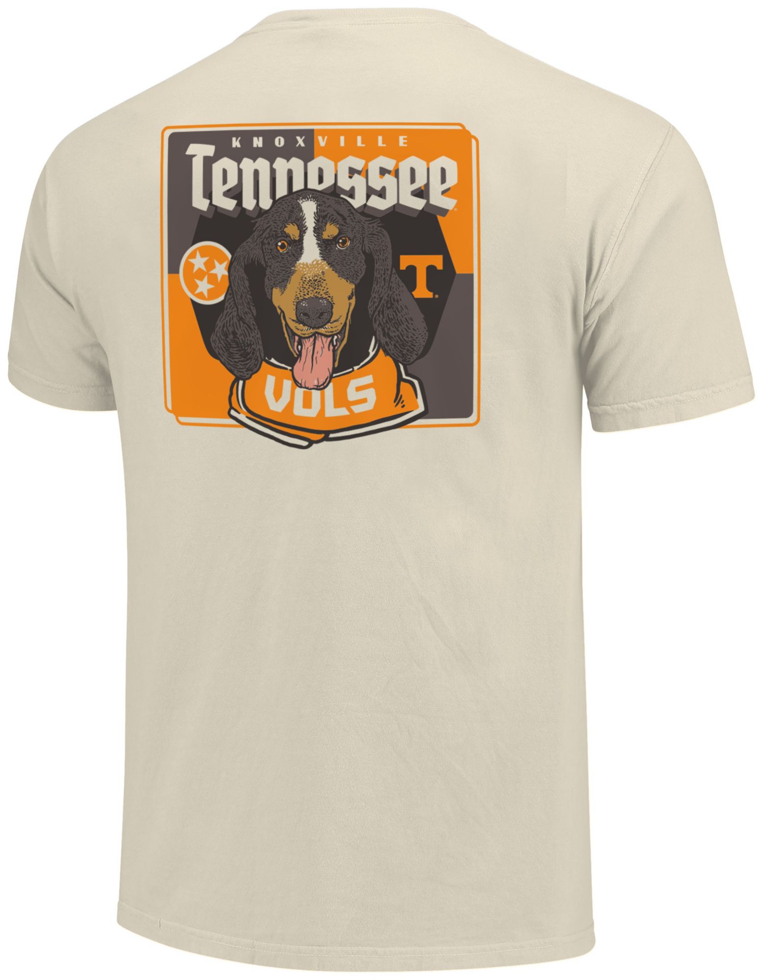 Image One Men's Tennessee Volunteers Ivory Dog Label Olde Type Short Sleeve T-Shirt product image
