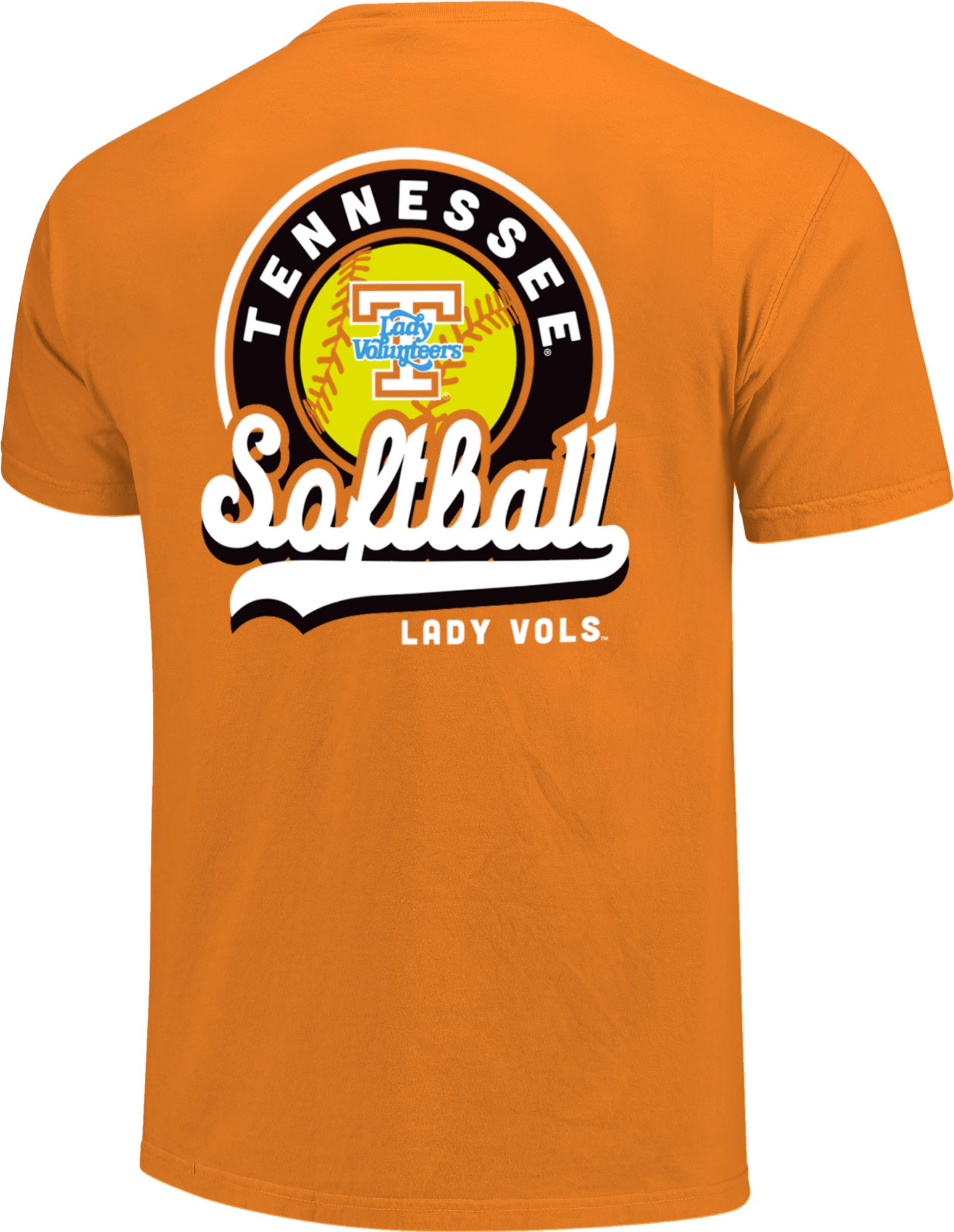 Image One Men's Tennessee Volunteers Bright Orange Script Softball T-Shirt product image