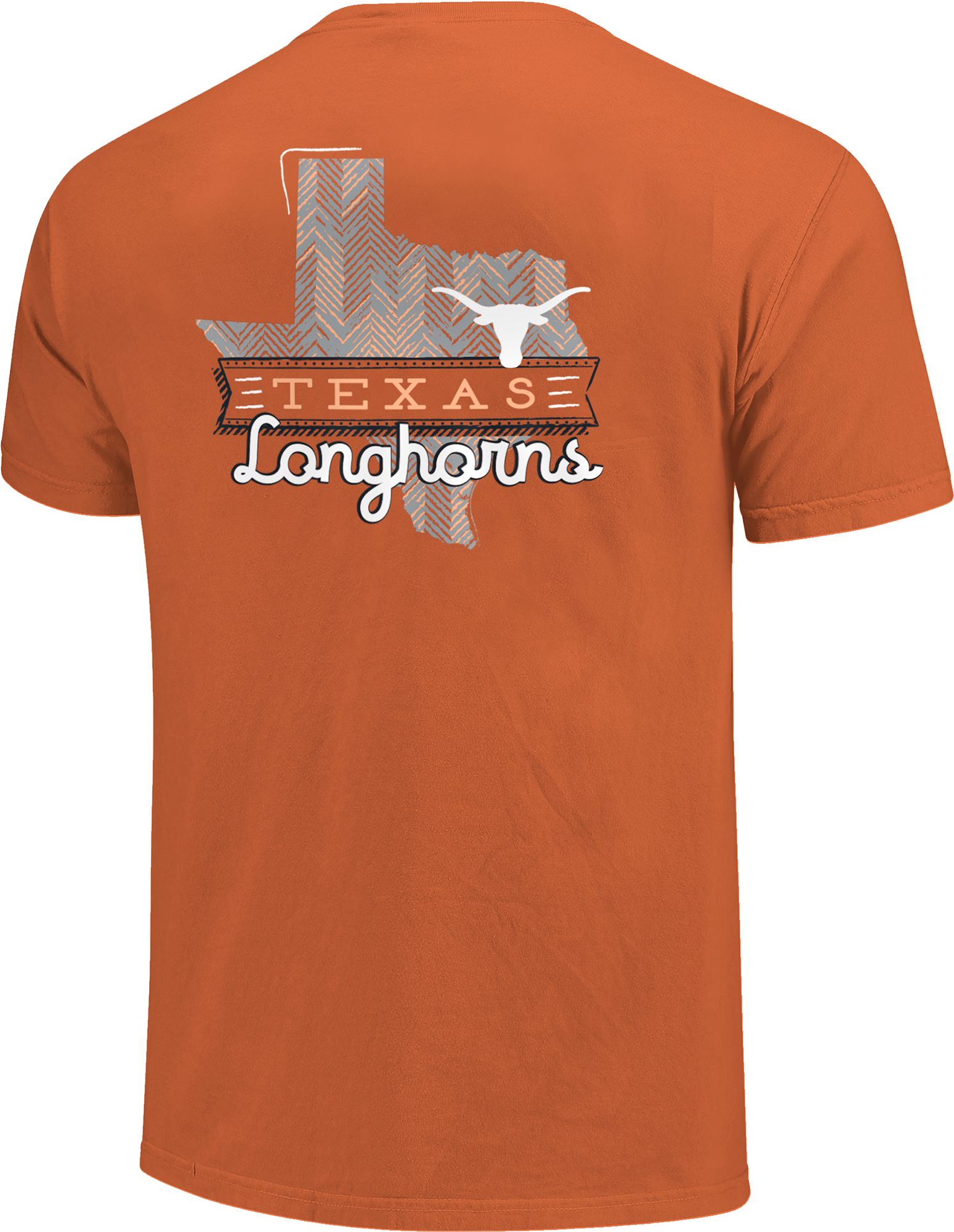 Image One Adult Texas Longhorns Burnt Orange Sketch Banner T-Shirt product image