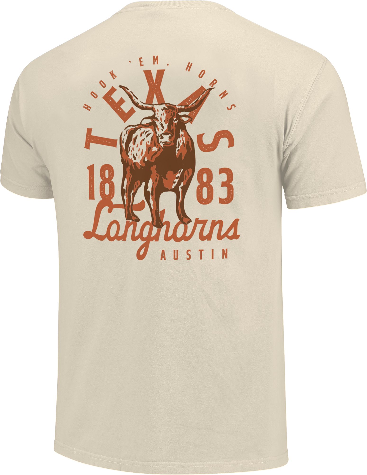Image One Men's Texas Longhorns Ivory Mascot Local T-Shirt product image