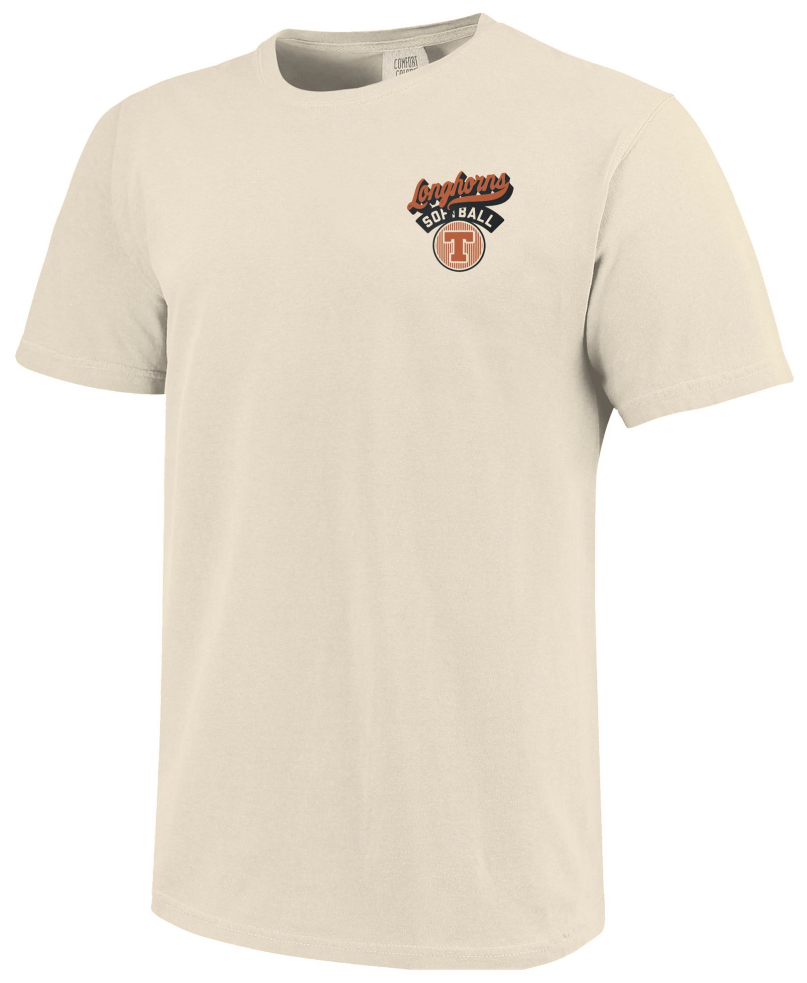 Image One Men's Texas Longhorns Ivory Baseball Logo T-Shirt product image