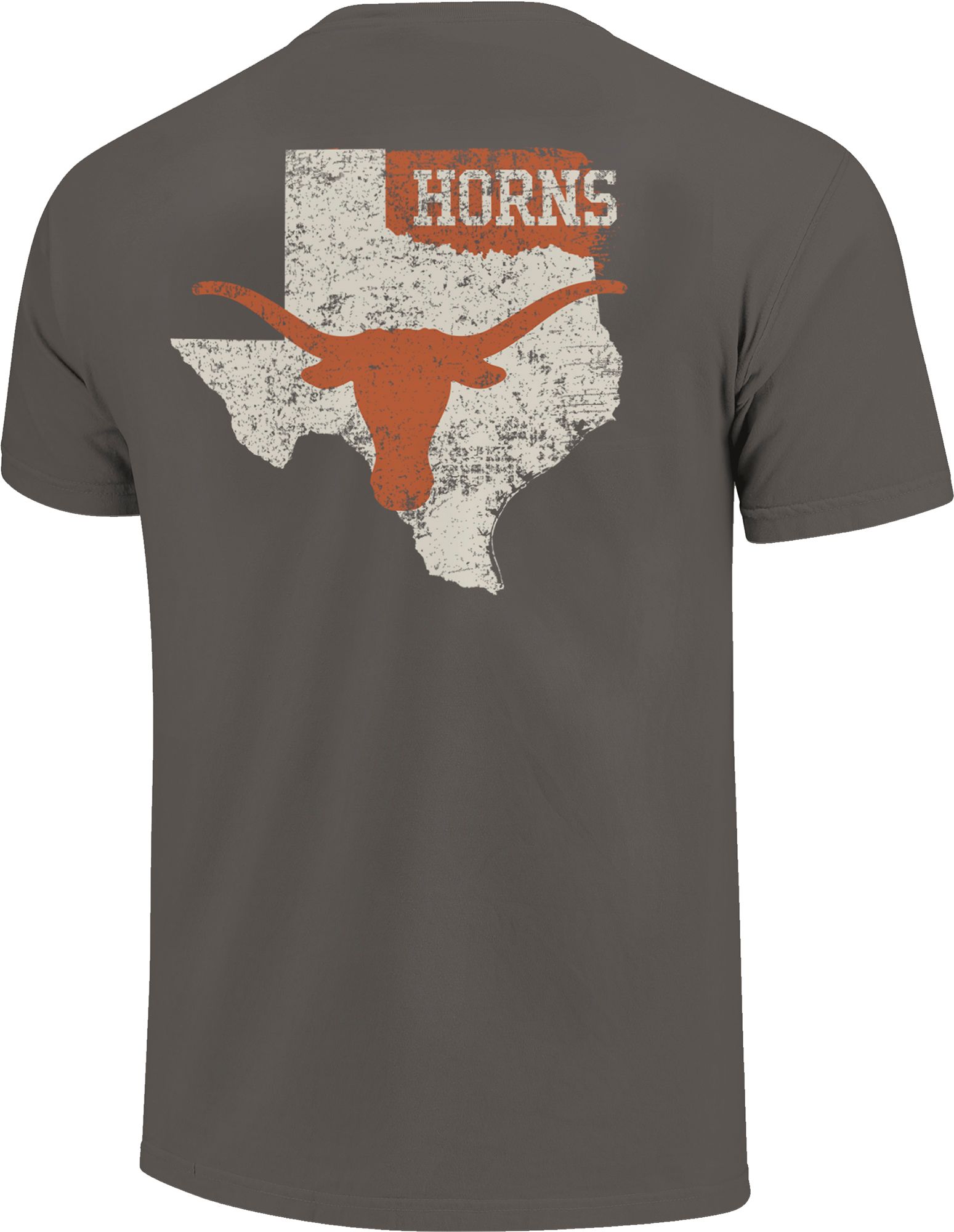 Image One Men's Texas Longhorns Grey Football Stripes T-Shirt product image
