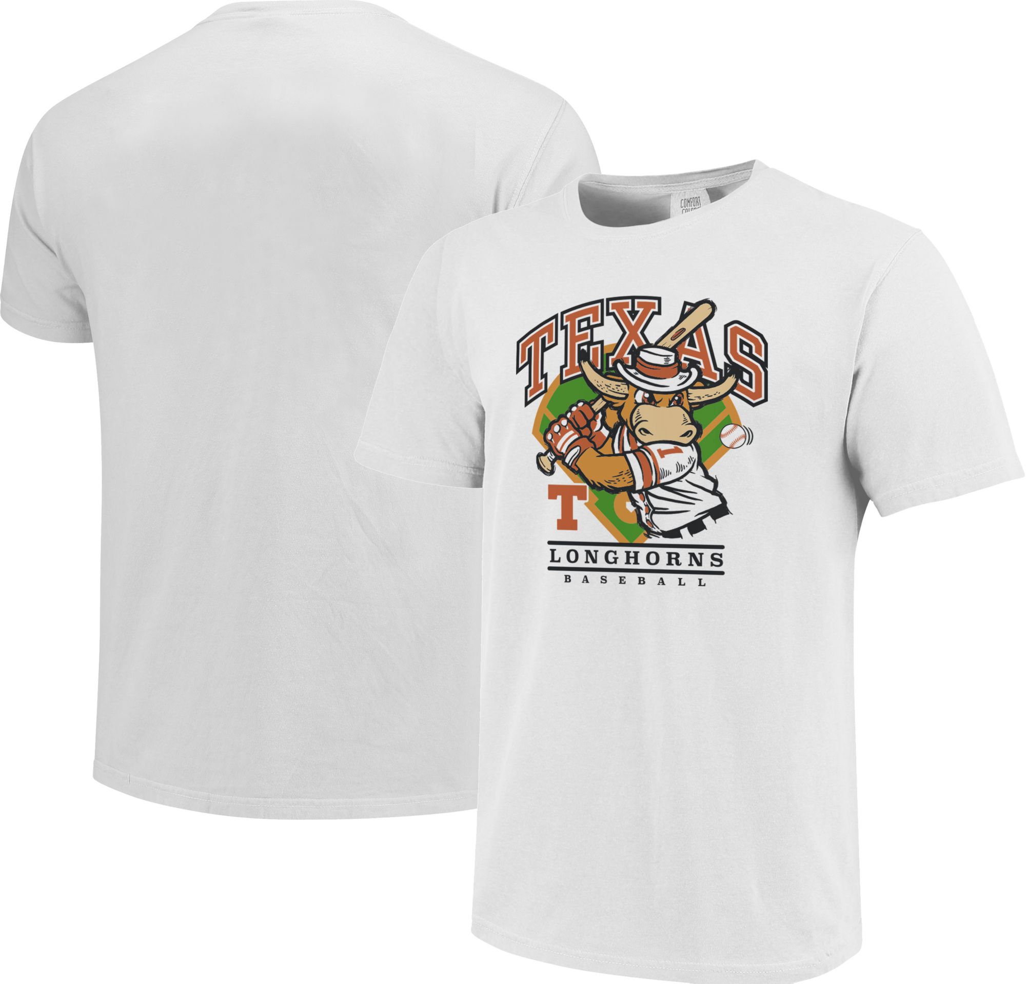 Image One Youth Texas Longhorns White Mascot Basketball T-Shirt product image