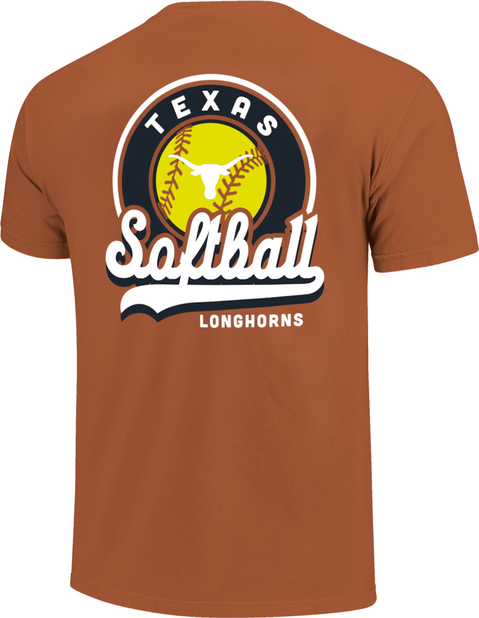 Image One Men's Texas Longhorns Yam Script Softball T-Shirt product image