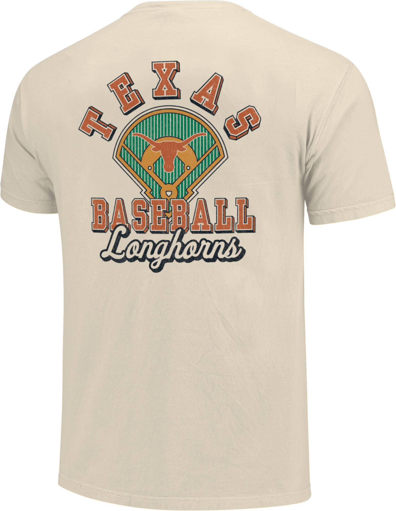 Image One Men's Texas Longhorns Ivory Baseball Field Block T-Shirt product image