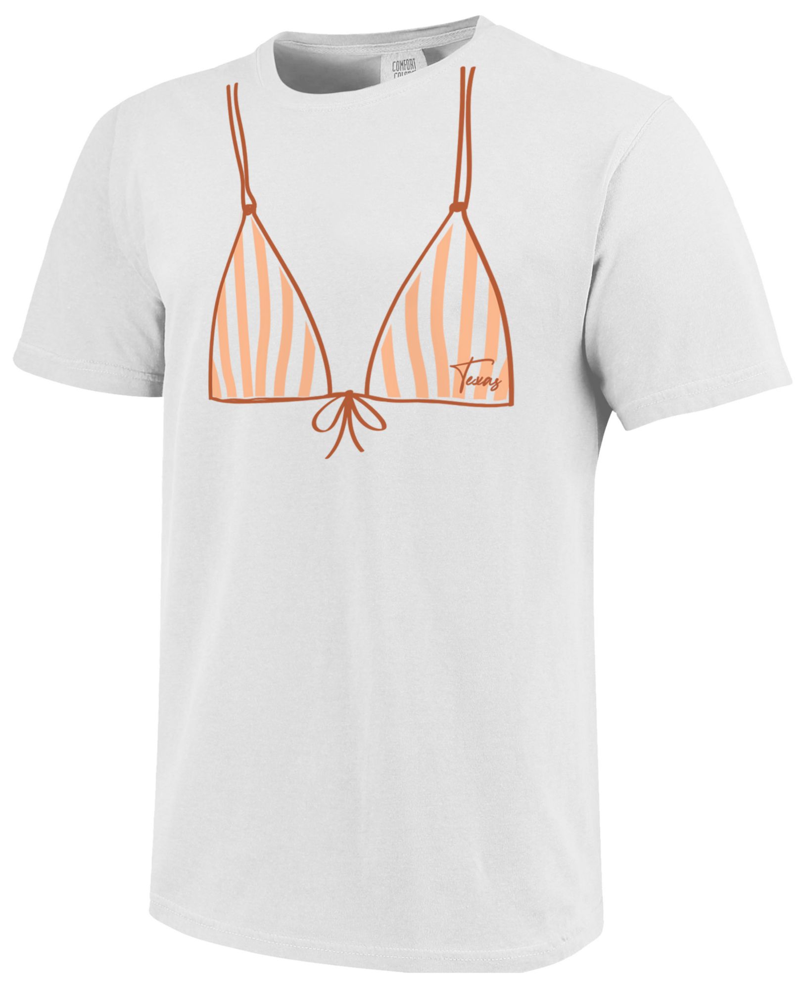 Image One Women's Texas Longhorns White Bikini T-Shirt product image