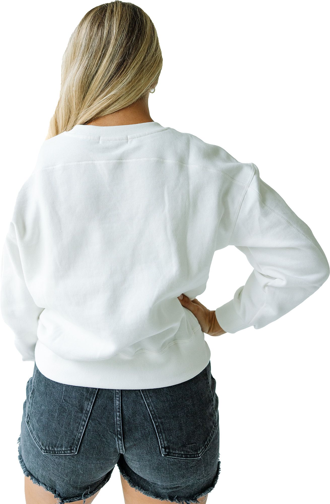 Gameday Social Women's Texas Longhorns White Chenille Crewneck Sweatshirt product image