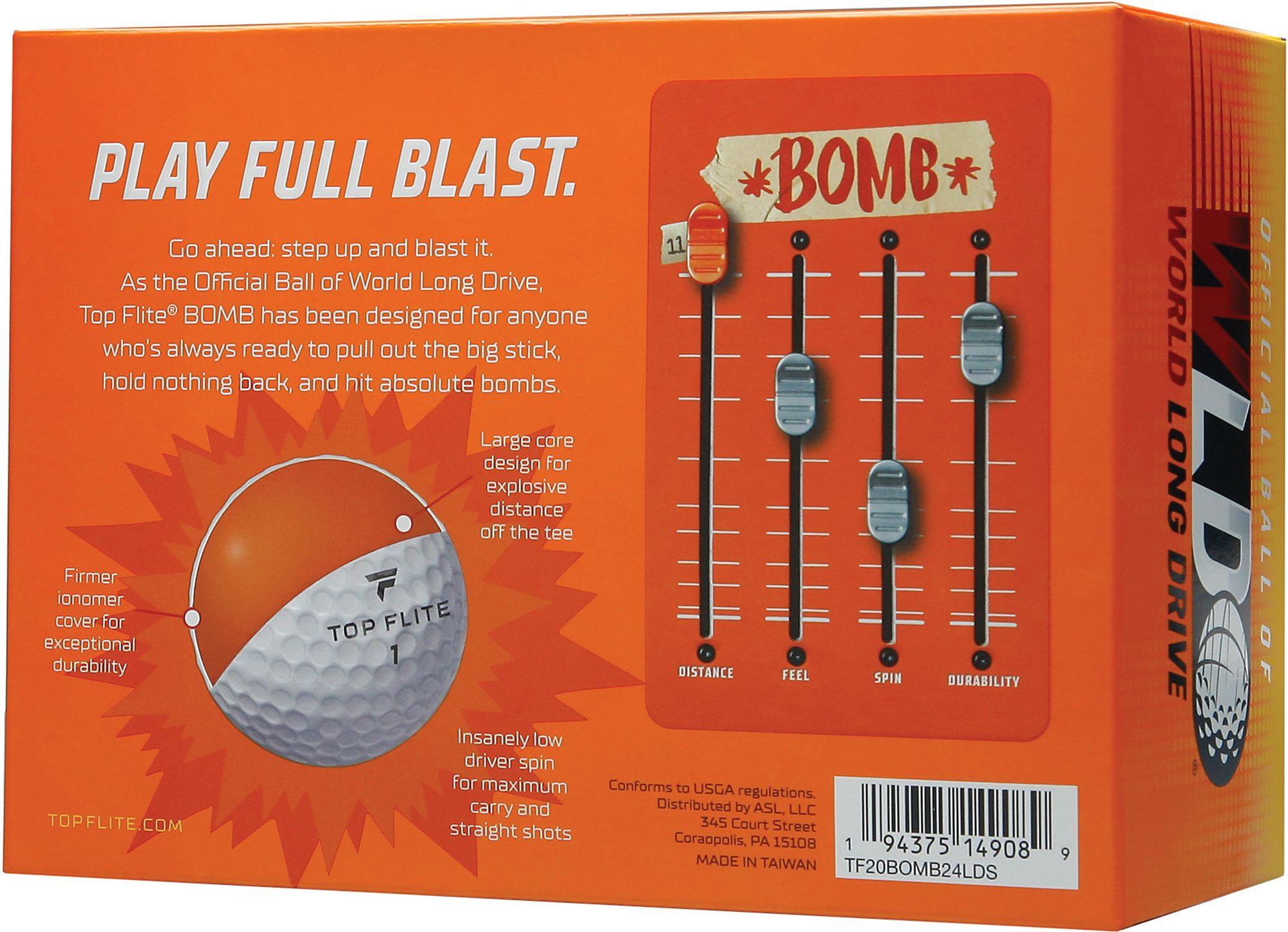 Top Flite 2020 BOMB Golf Balls – 24 Pack product image
