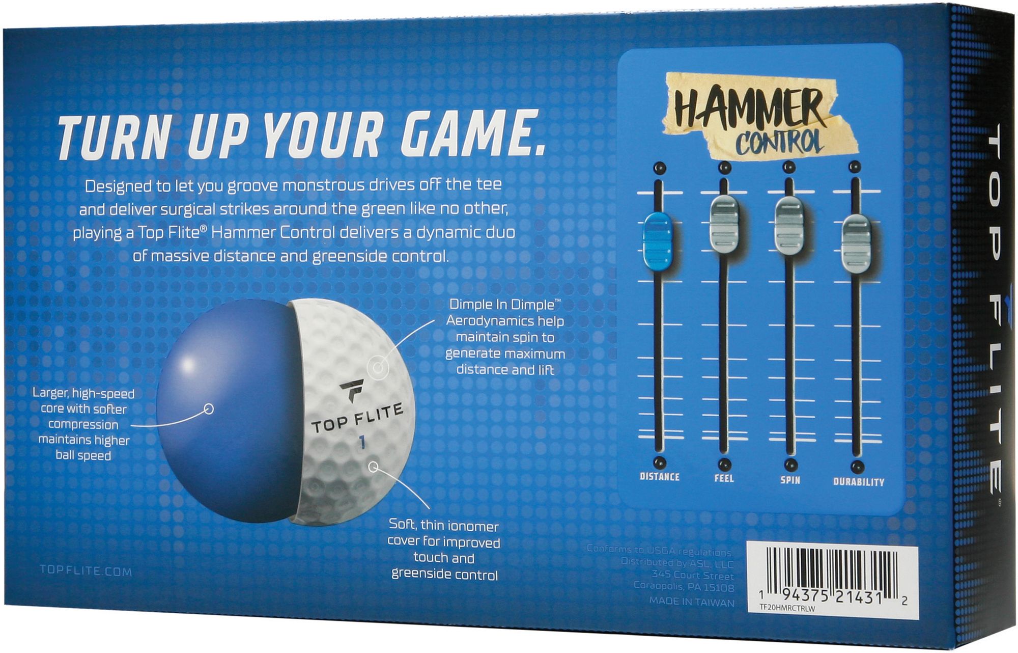 Top Flite 2020 Hammer Control Golf Balls – 15 Pack product image