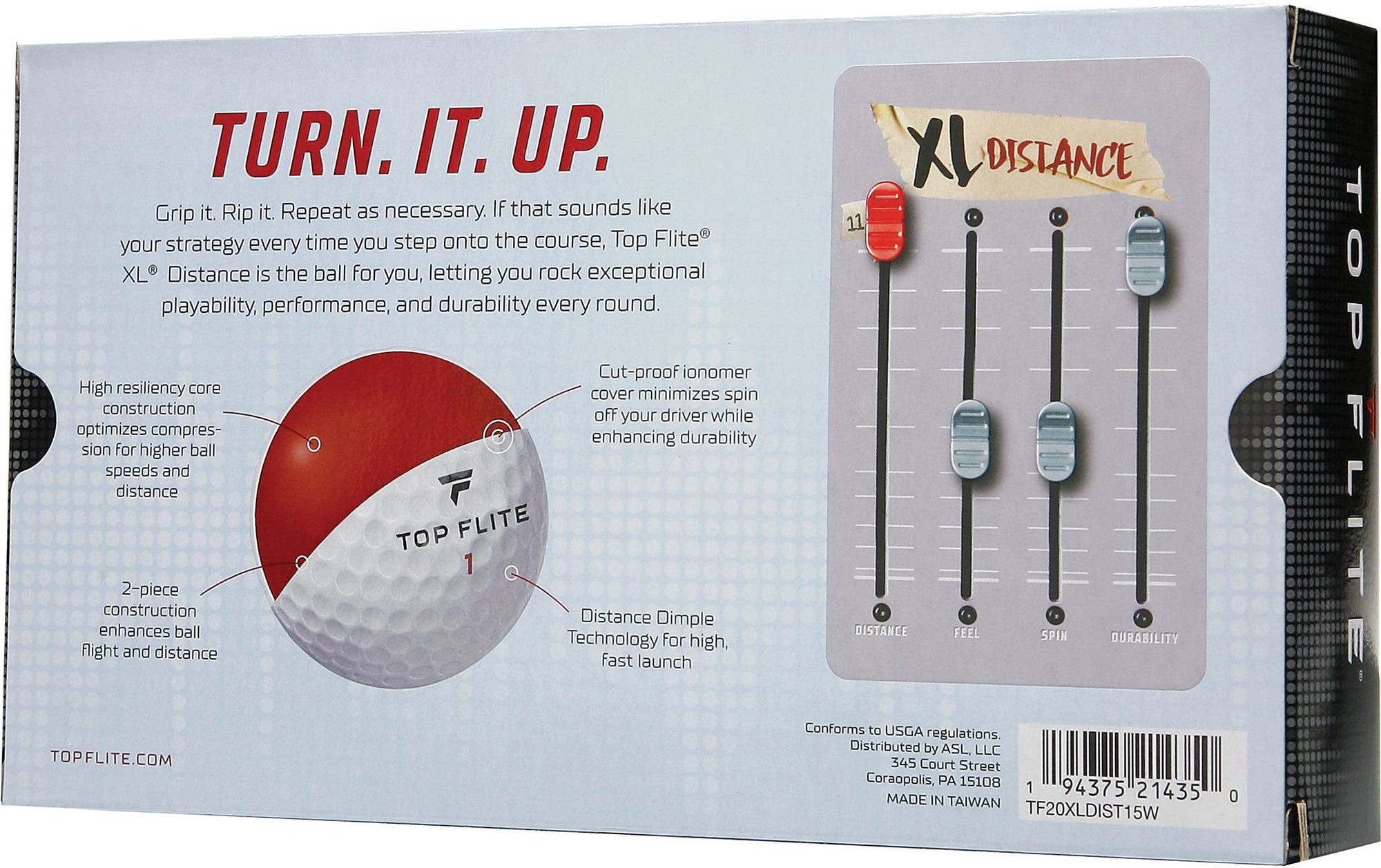 Top Flite 2020 XL Distance Personalized Golf Balls – 15 Pack product image