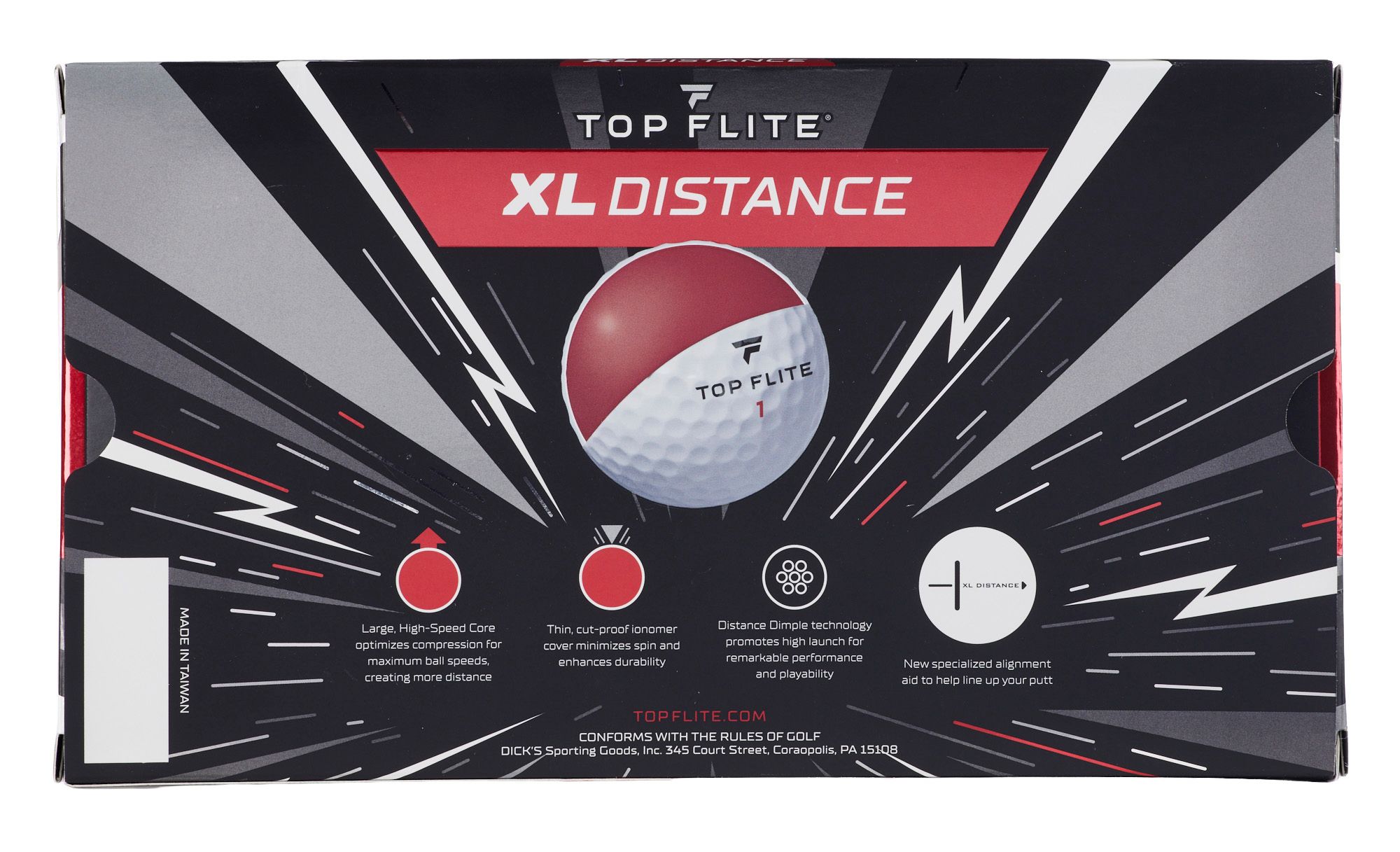 Top Flite XL Distance Rad Dad Golf Balls - 15 Pack product image