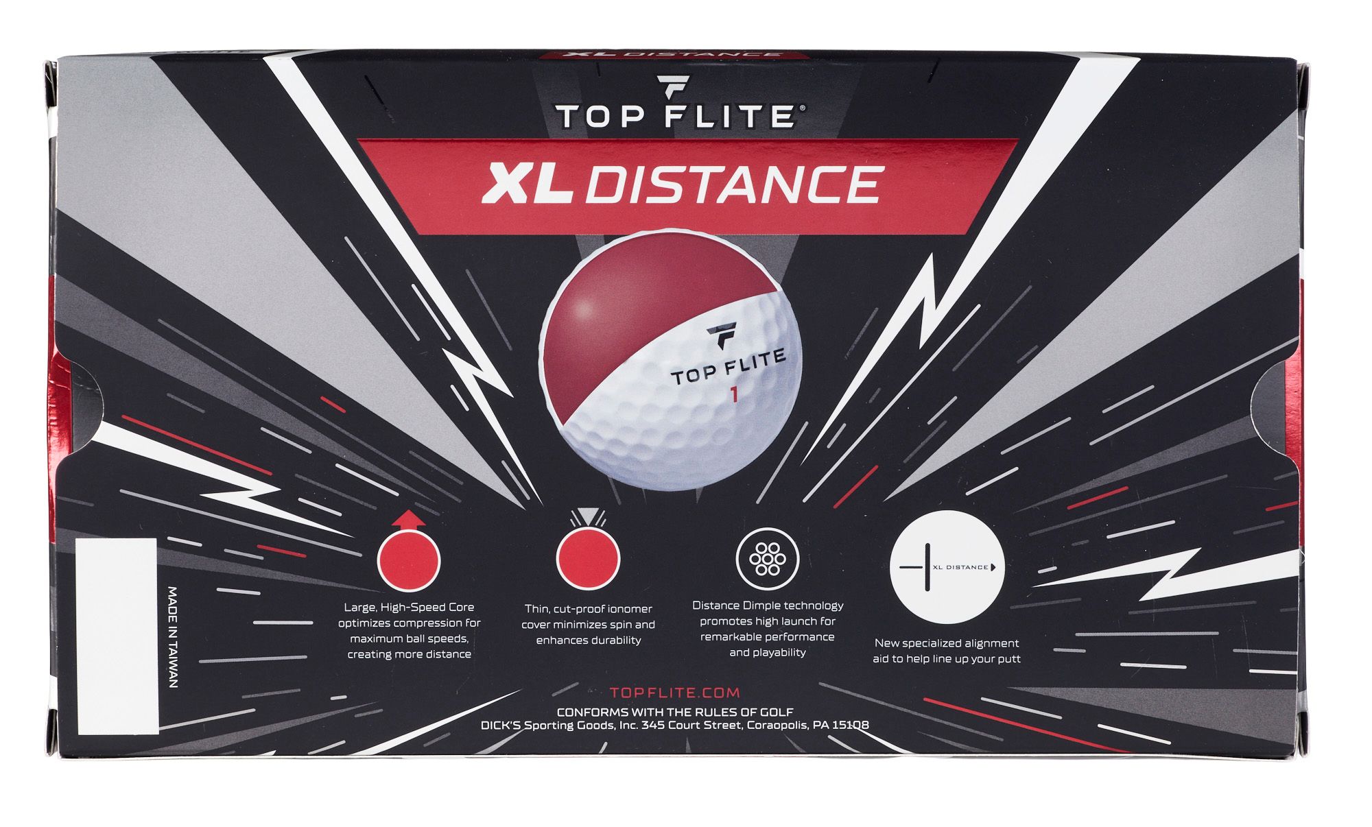 Top Flite XL Distance USA Golf Balls - 15 Pack product image
