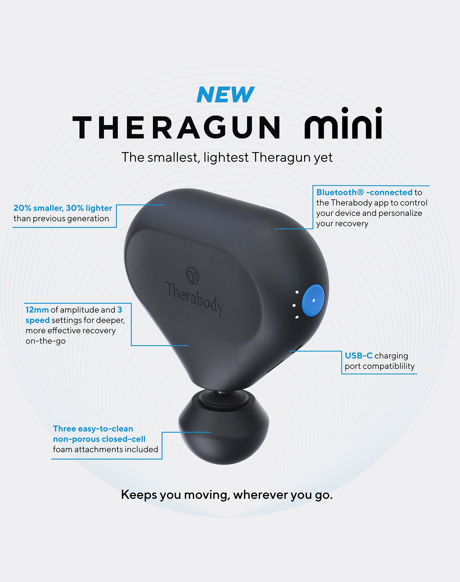 Theragun Mini 2.0 Percussive Therapy Device product image