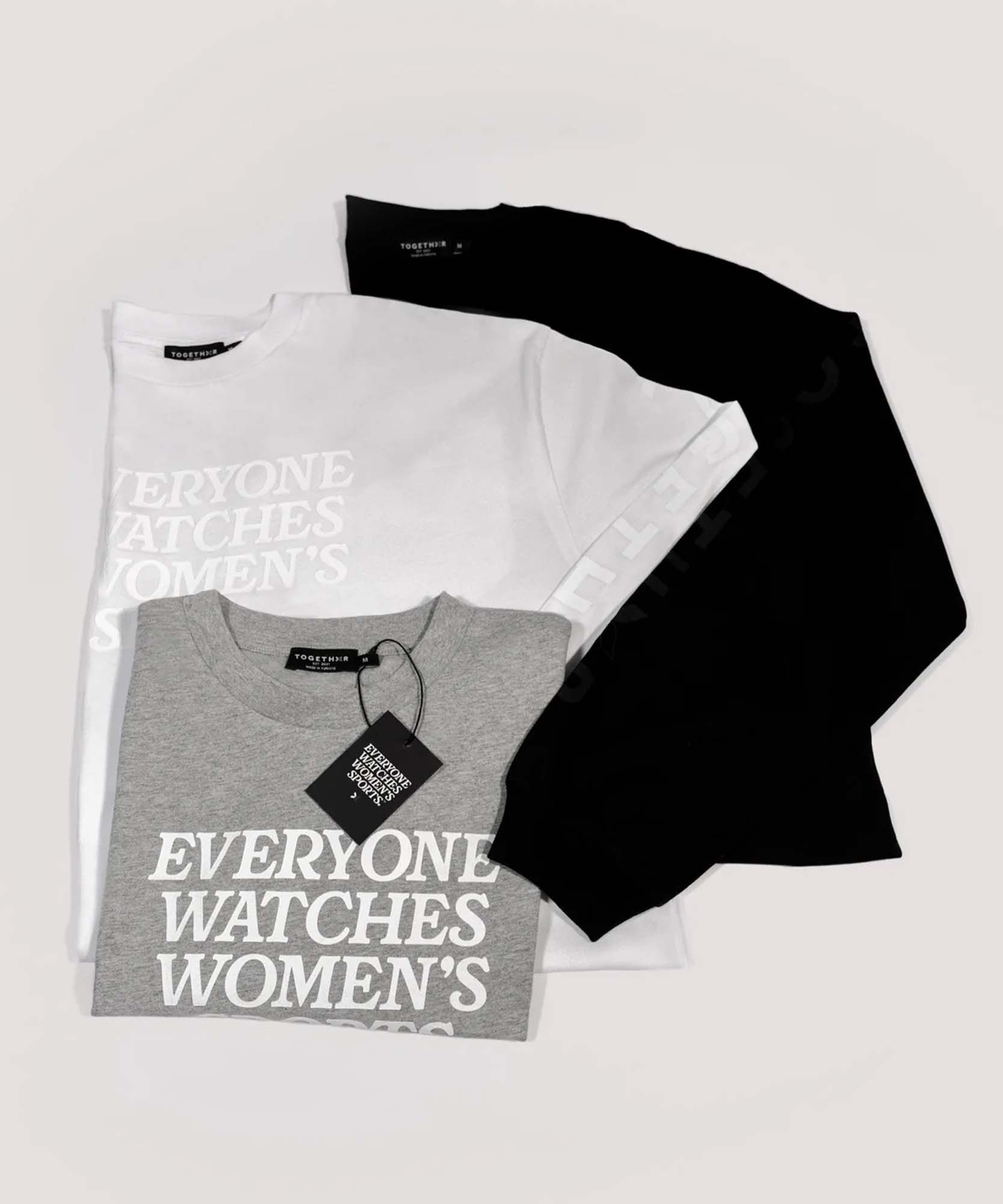 TOGETHXR Everyone Watches Women's Sports Oversized Tee product image