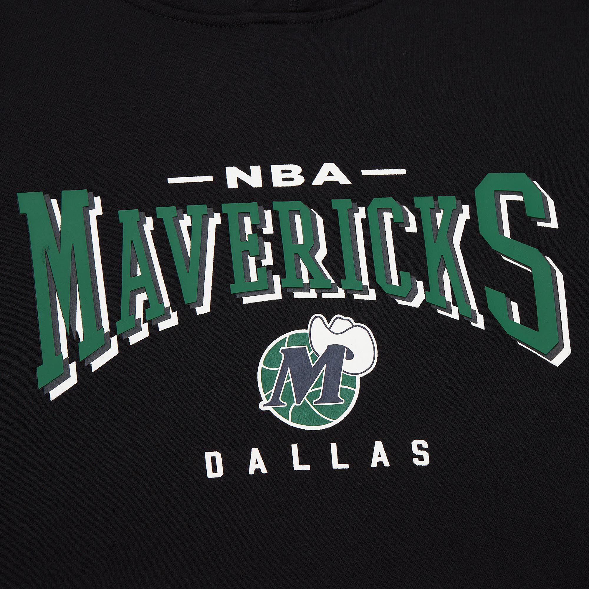 Mitchell & Ness Men's Dallas Mavericks Black Retro Graphic HWC Fleece Pullover Hoodie product image