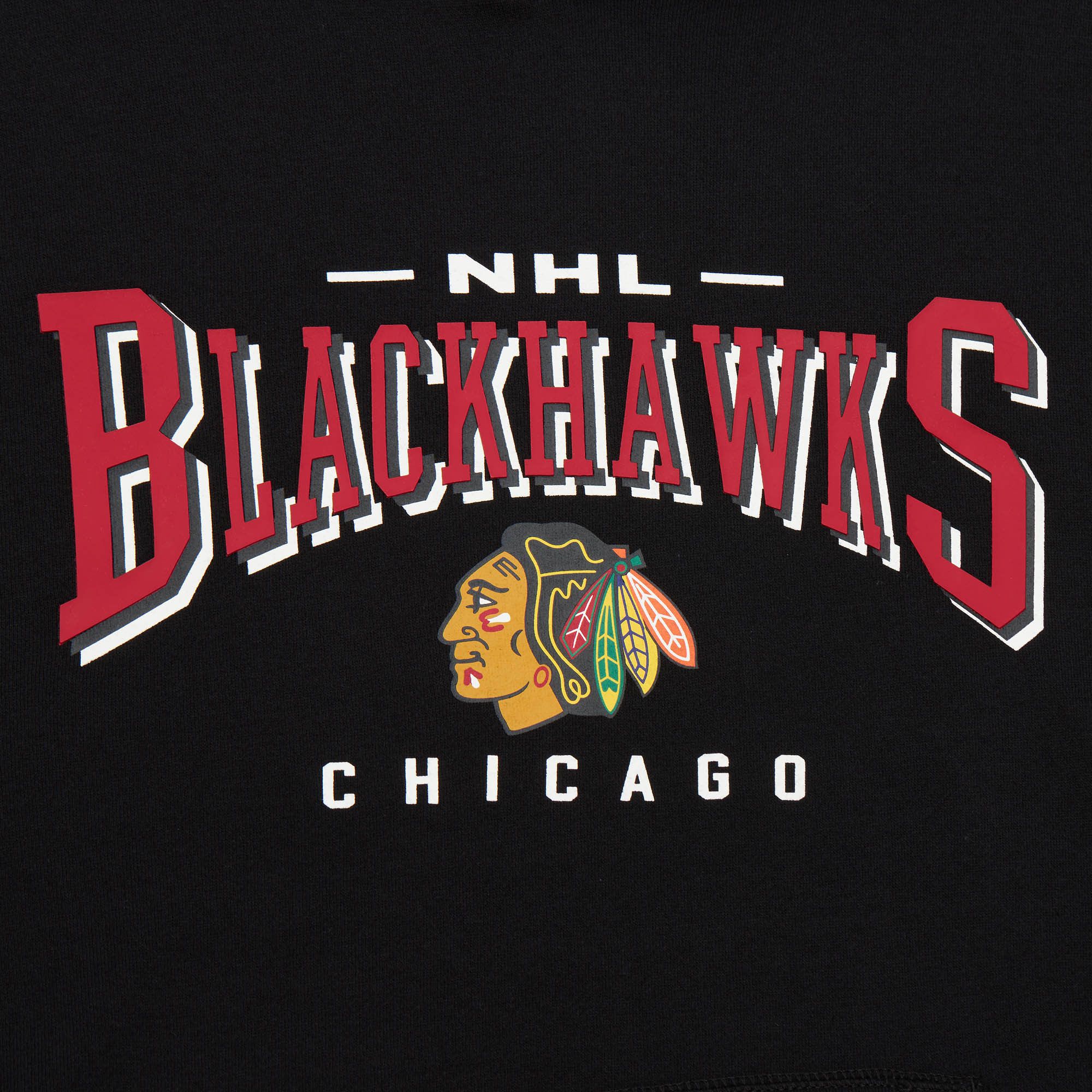 Mitchell & Ness Men's Chicago Blackhawks Black Logo Fleece Hoodie product image