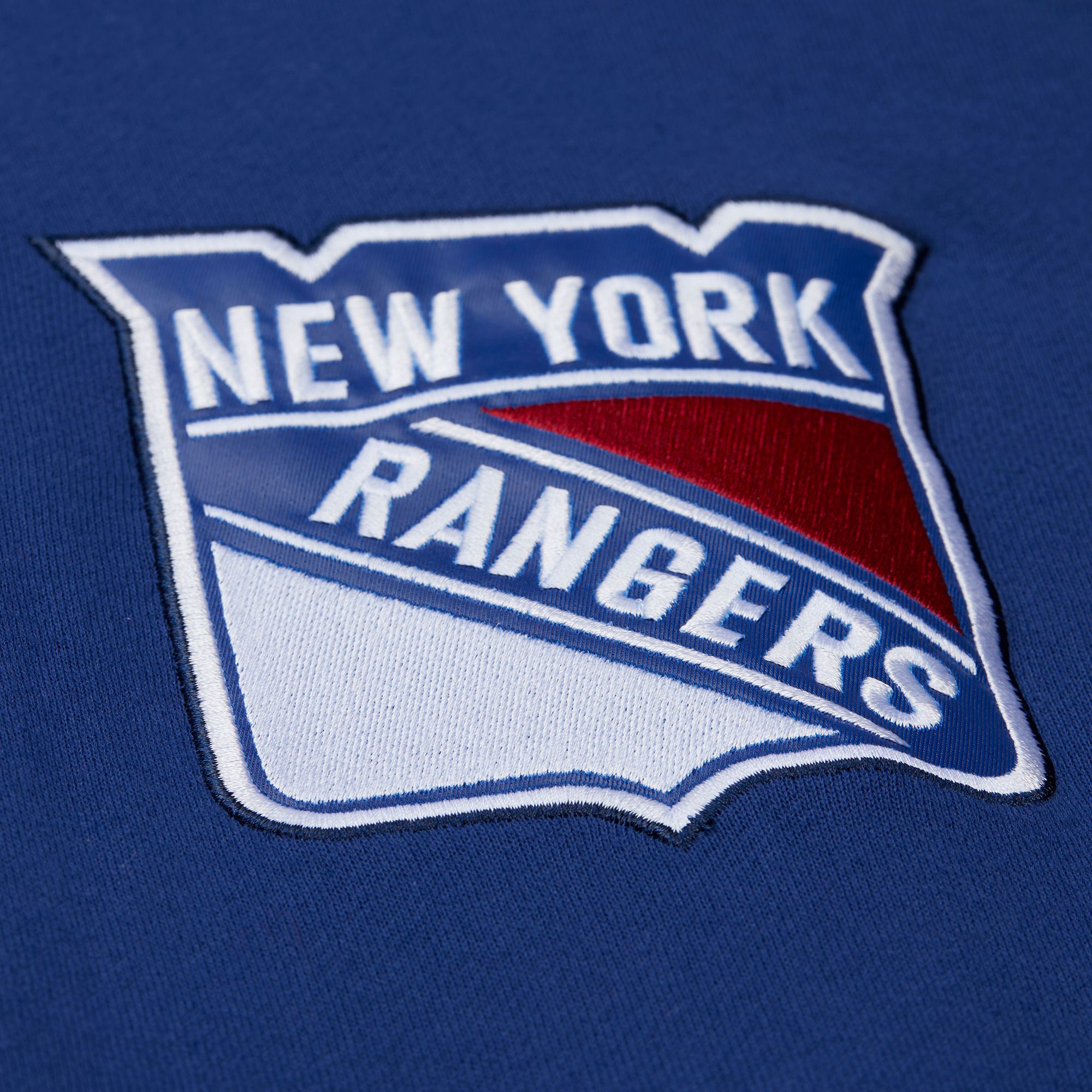 Mitchell & Ness Men's New York Rangers Navy 'Throw It Back' Quilted Pullover Hoodie product image