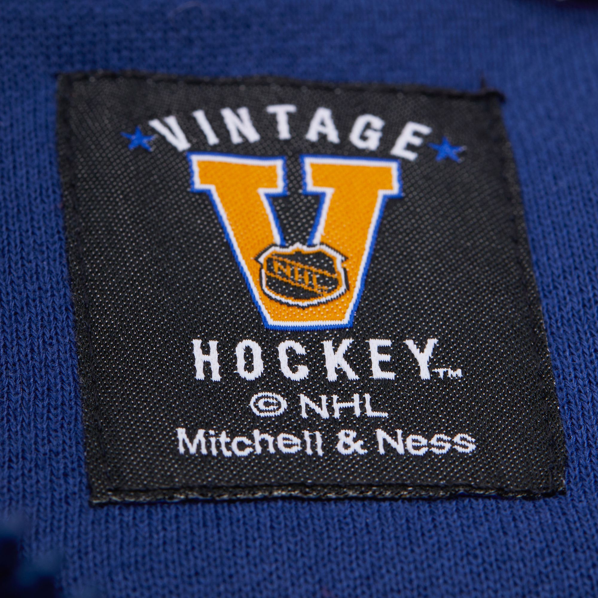 Mitchell & Ness Men's New York Rangers Navy 'Throw It Back' Quilted Pullover Hoodie product image