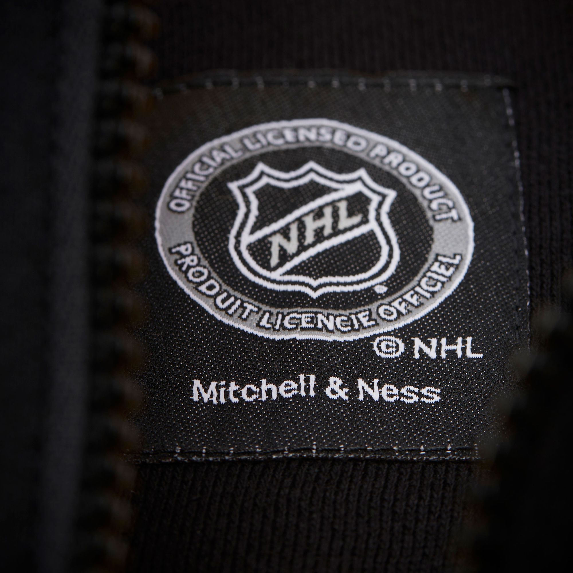 Mitchell & Ness Men's Boston Bruins Black 'Throw It Back' Quilted Pullover Hoodie product image