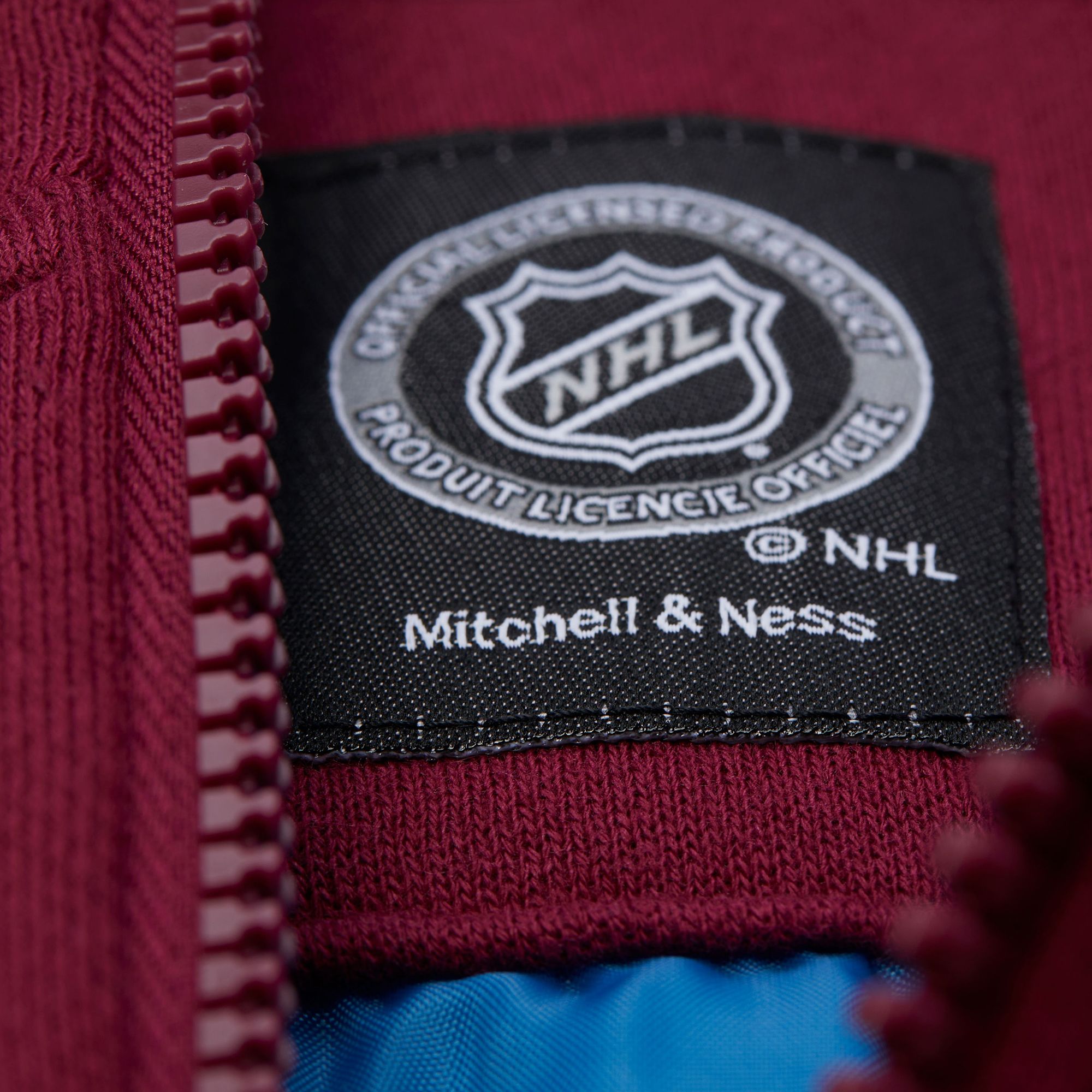 Mitchell & Ness Men's Colorado Avalanche Red 'Throw It Back' Quilted Pullover Hoodie product image