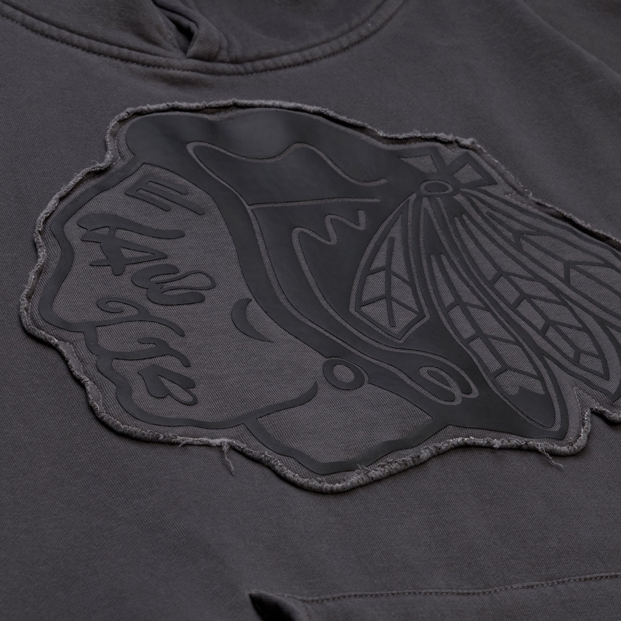 Mitchell & Ness Men's Chicago Blackhawks Black Downtown Collection Fleece Crewneck Sweatshirt product image
