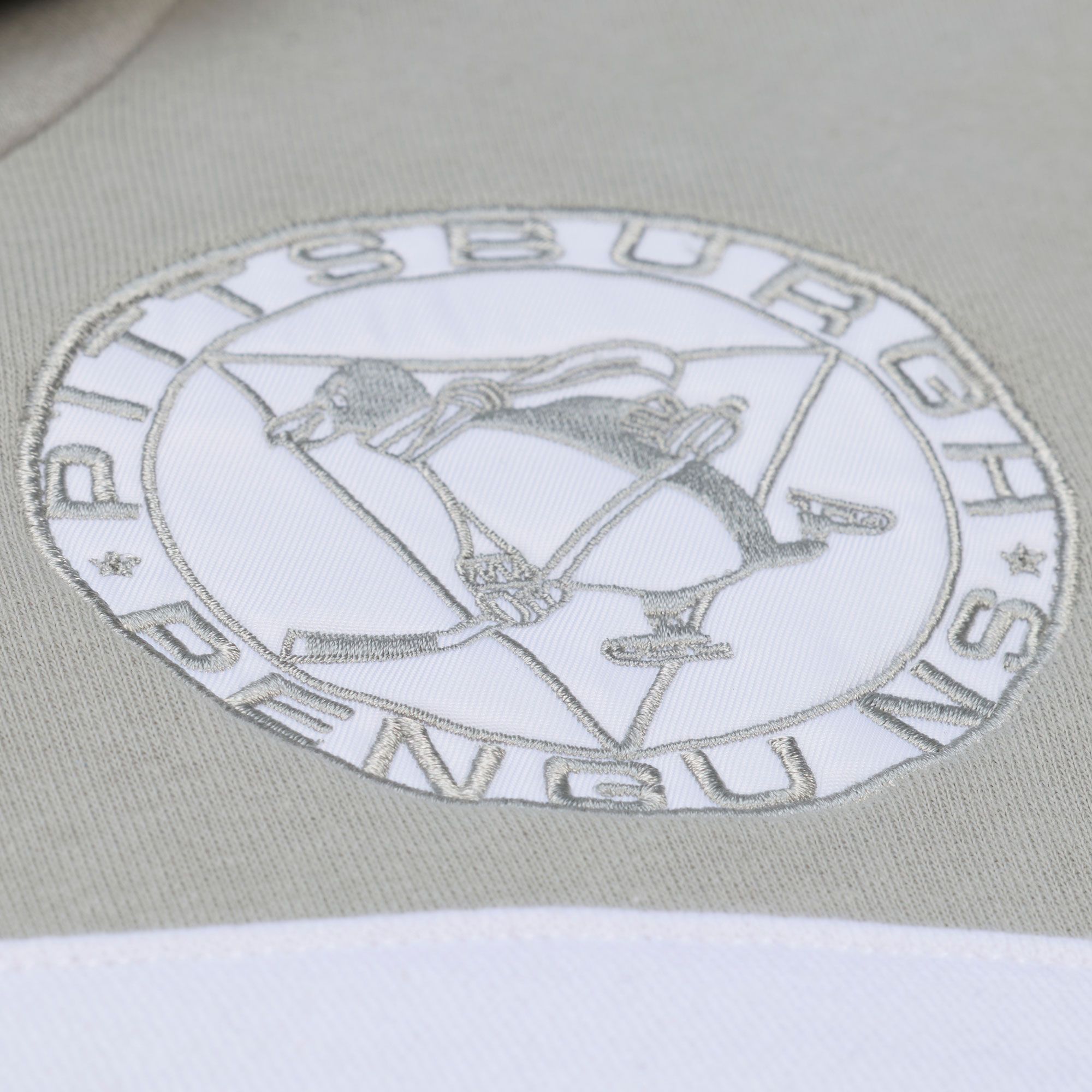 Mitchell & Ness Men's Pittsburgh Penguins Light Grey Head Coach Pullover Hoodie product image