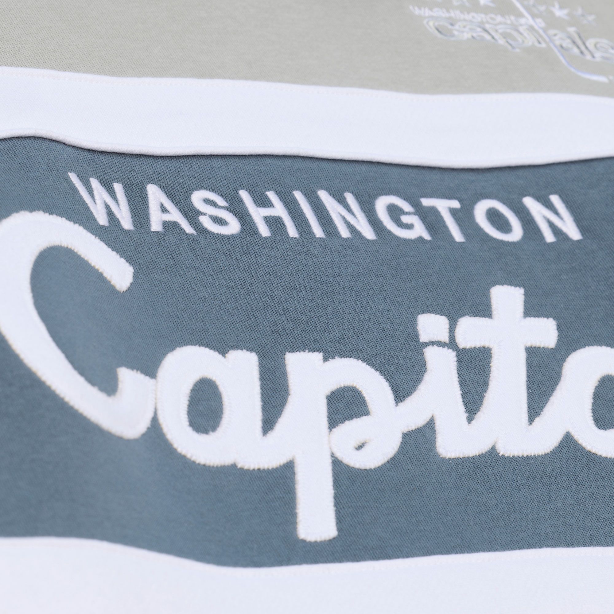 Mitchell & Ness Men's Washington Capitals Light Grey Head Coach Pullover Hoodie product image