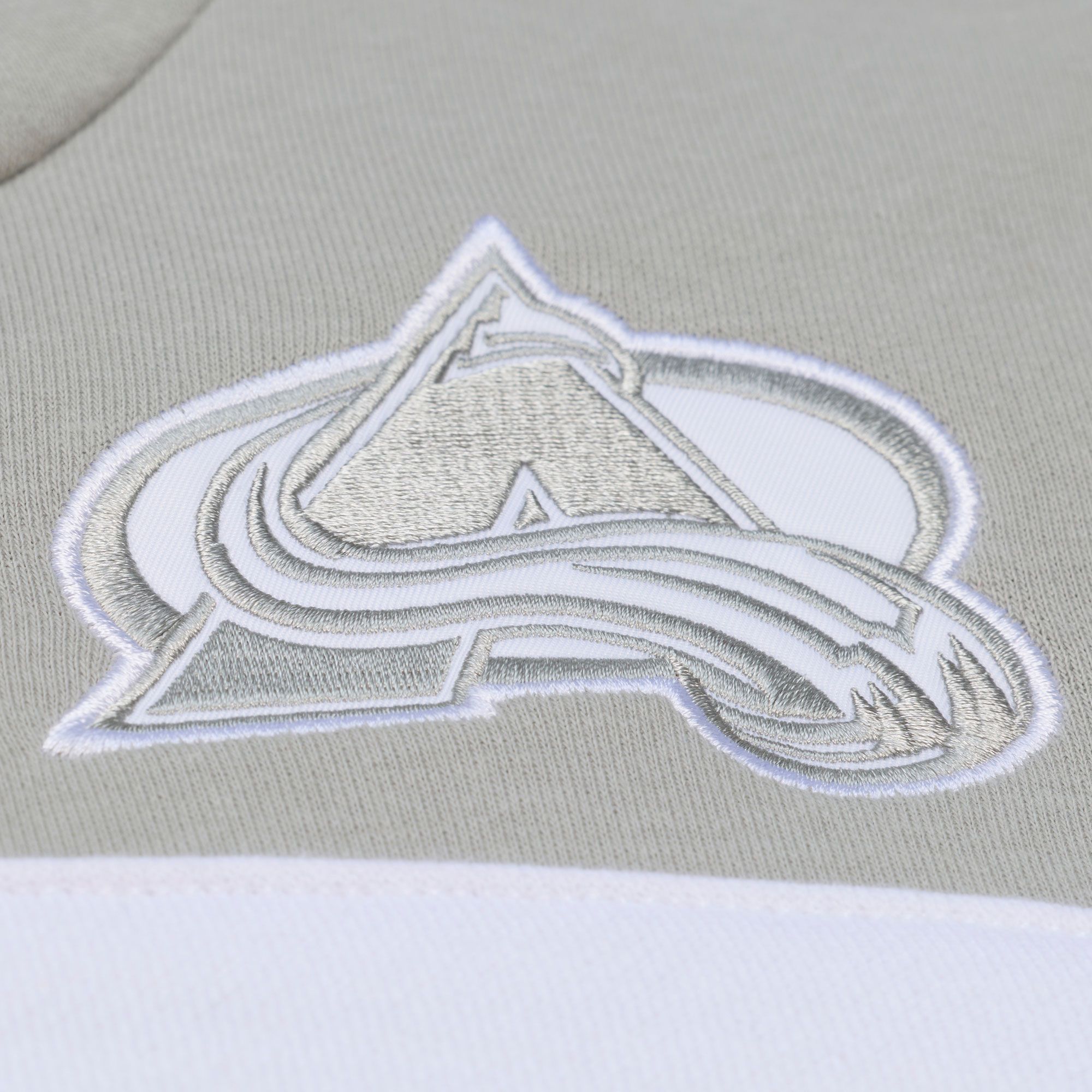 Mitchell & Ness Men's Colorado Avalanche Light Grey Head Coach Pullover Hoodie product image