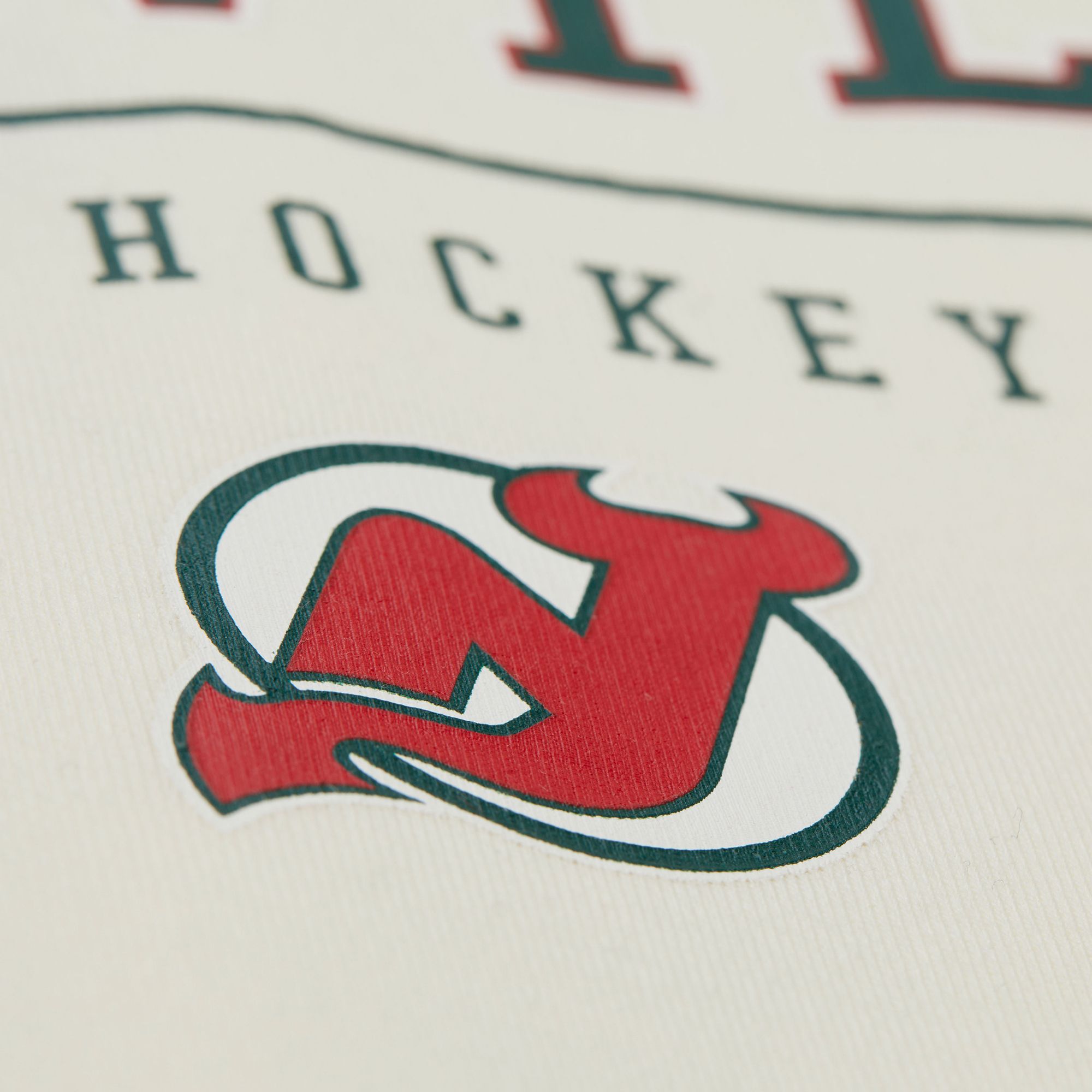 Mitchell & Ness Men's New Jersey Devils Cream All In Walk Off Fleece Pullover Hoodie product image