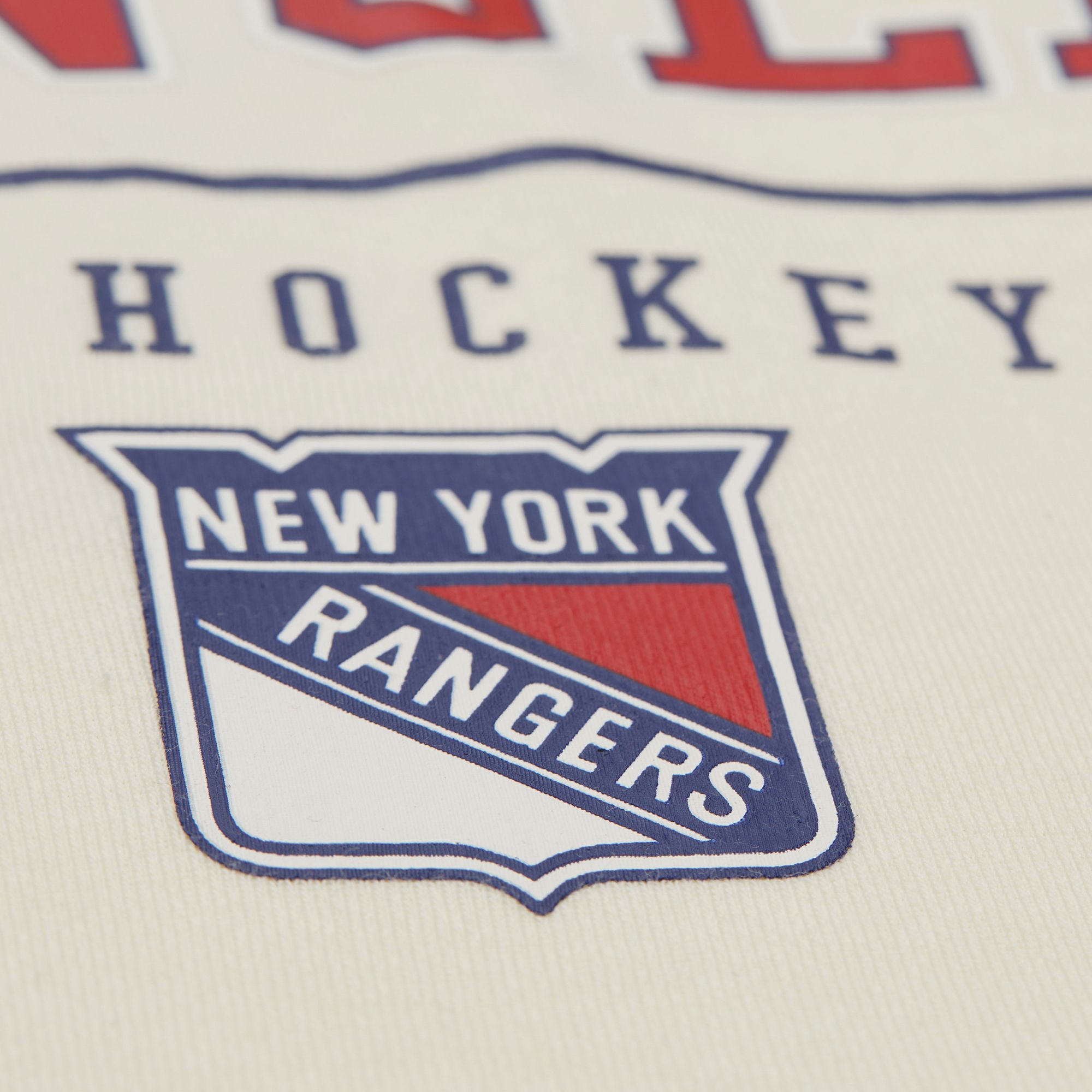 Mitchell & Ness Men's New York Rangers Cream All In Walk Off Fleece Pullover Hoodie product image