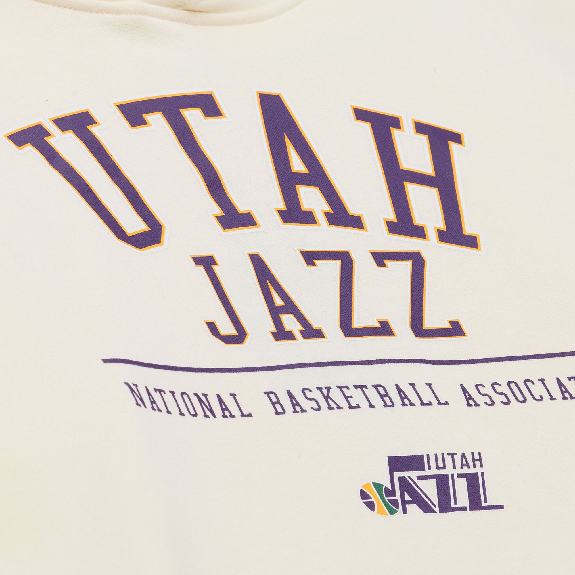 Mitchell & Ness Men's Utah Jazz Off White All In Hoodie product image