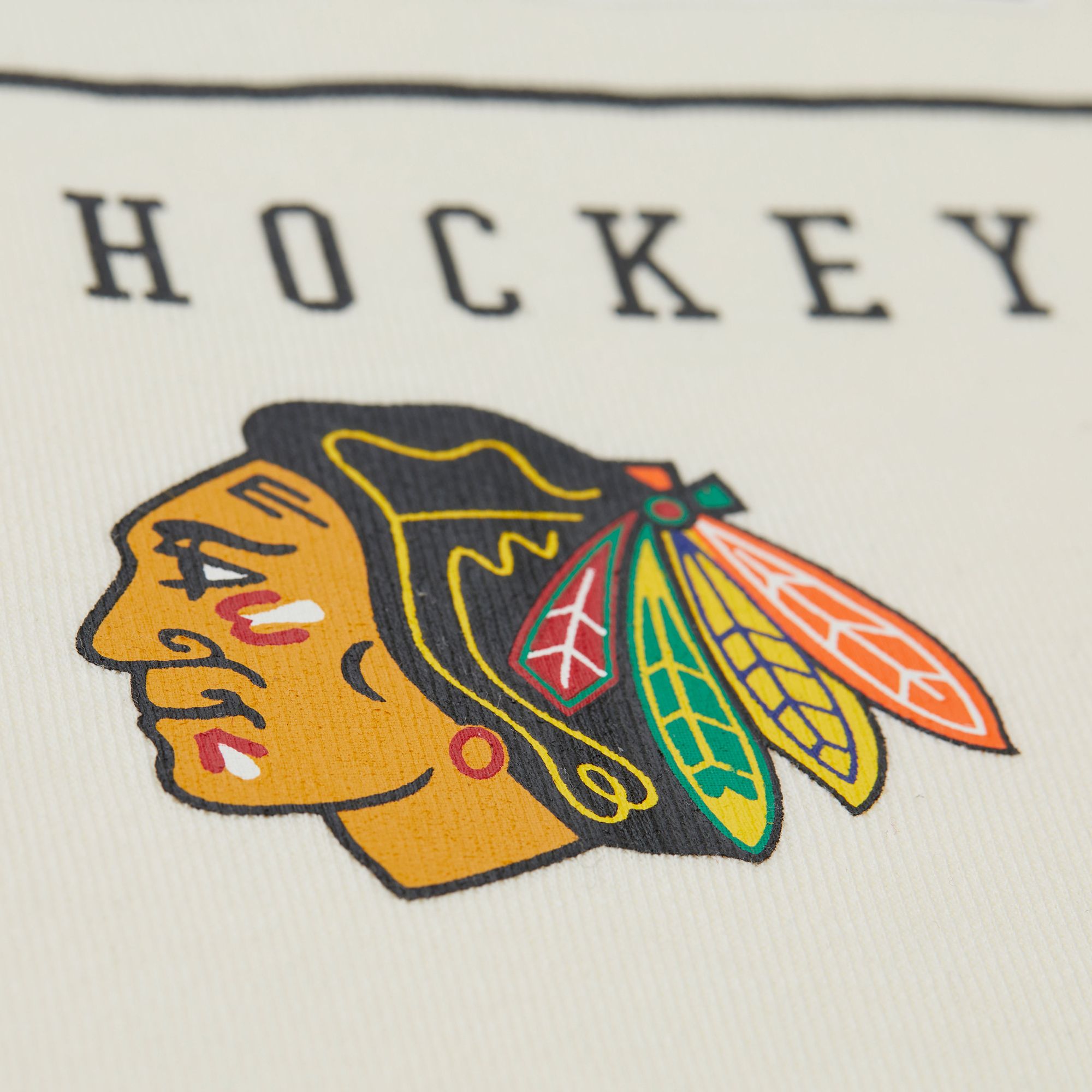 Mitchell & Ness Men's Chicago Blackhawks Cream All In Walk Off Fleece Pullover Hoodie product image