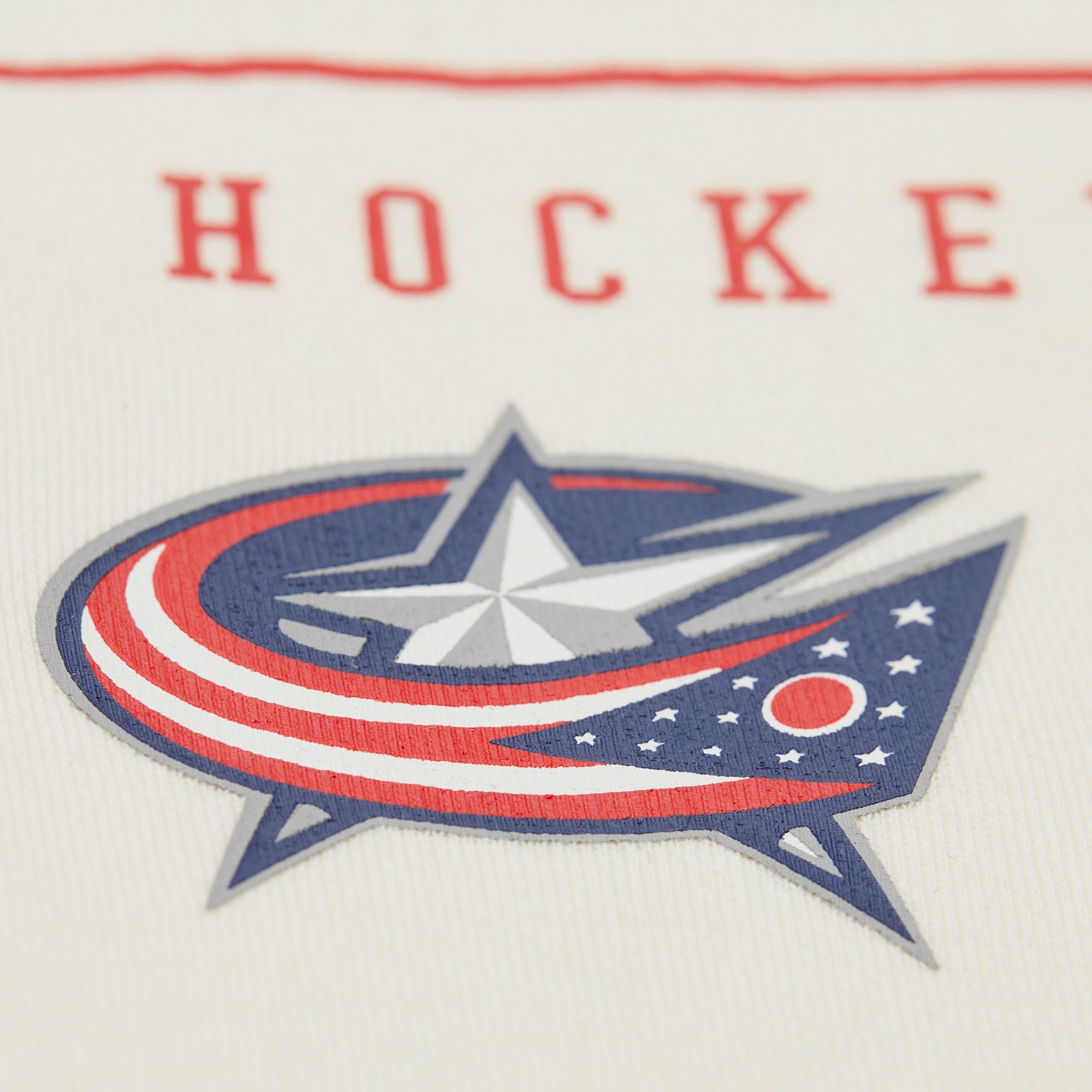 Mitchell & Ness Men's Columbus Blue Jackets Cream All In Walk Off Fleece Pullover Hoodie product image