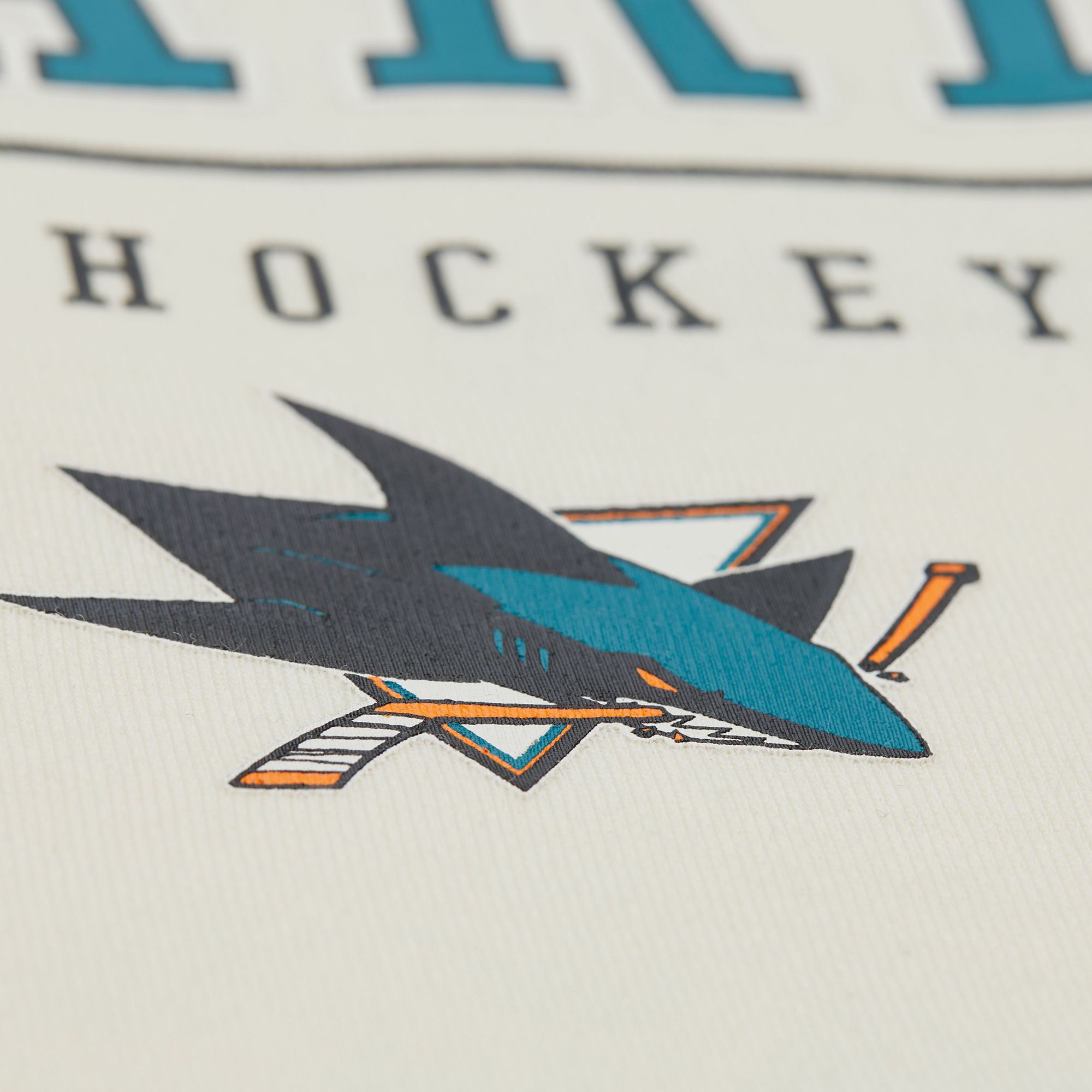 Mitchell & Ness Men's San Jose Sharks Cream All In Walk Off Fleece Pullover Hoodie product image