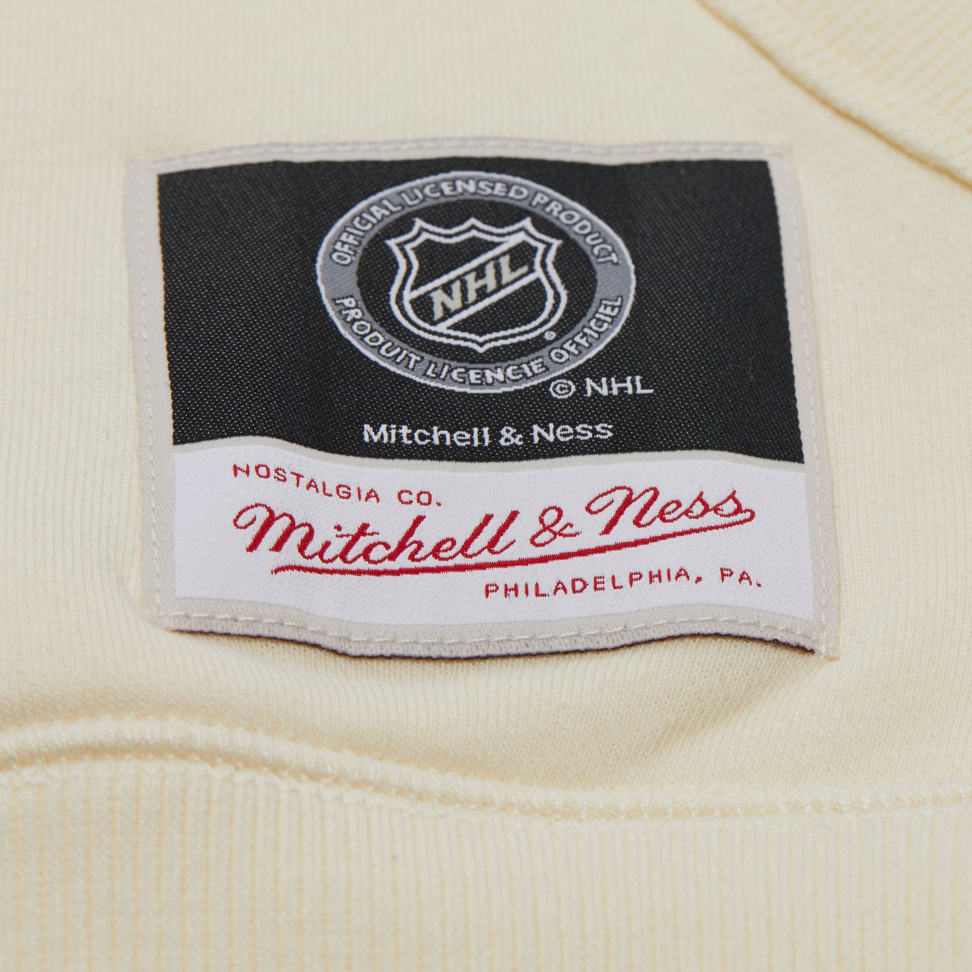 Mitchell & Ness Men's San Jose Sharks Cream All In Walk Off Fleece Pullover Hoodie product image