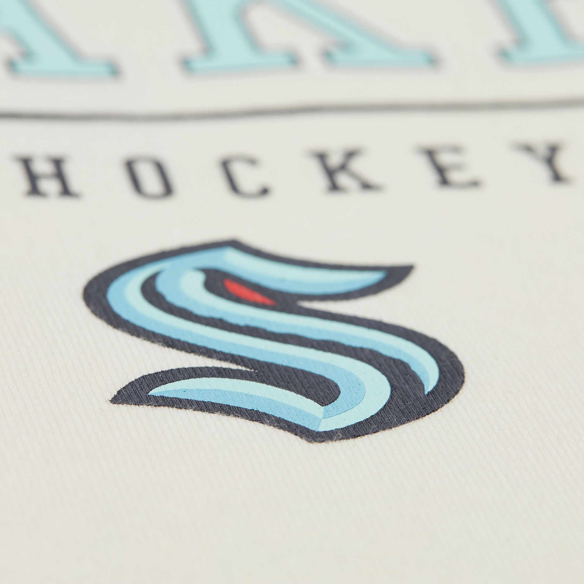 Mitchell & Ness Men's Seattle Kraken Cream All In Walk Off Fleece Pullover Hoodie product image