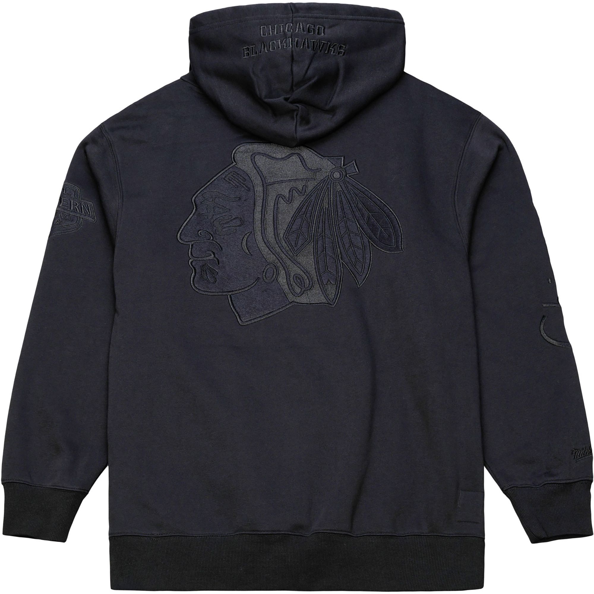 Mitchell & Ness Men's Chicago Blackhawks Black Phantom Fleece Hoodie product image