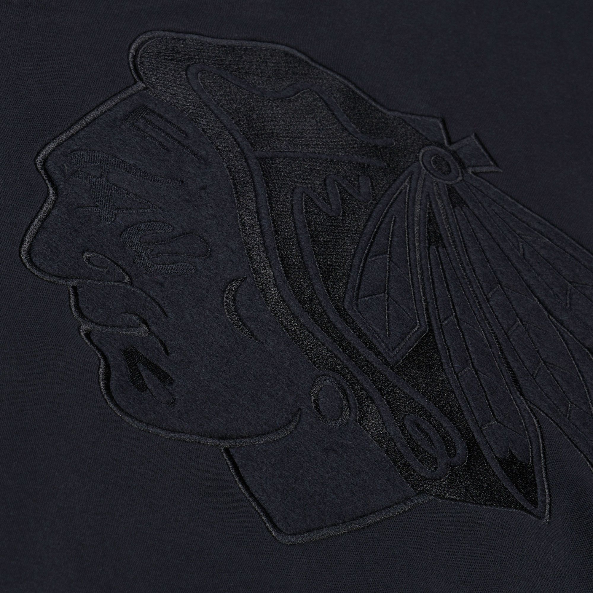 Mitchell & Ness Men's Chicago Blackhawks Black Phantom Fleece Hoodie product image
