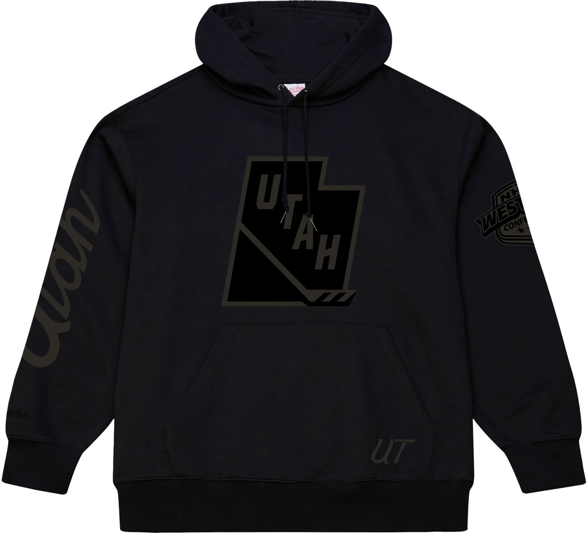 Mitchell & Ness Men's Utah Mammoths Black Phantom Crewneck Sweatshirt product image