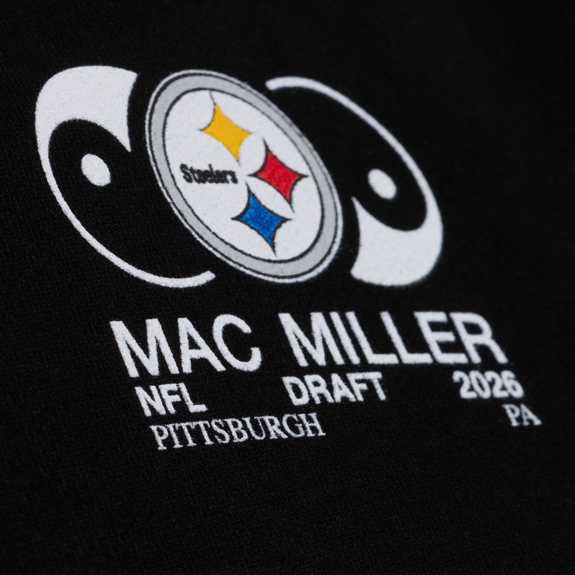 Mitchell & Ness Men's NFL Pittsburgh Steelers x Mac Miller Black Til Infinity Hoodie product image