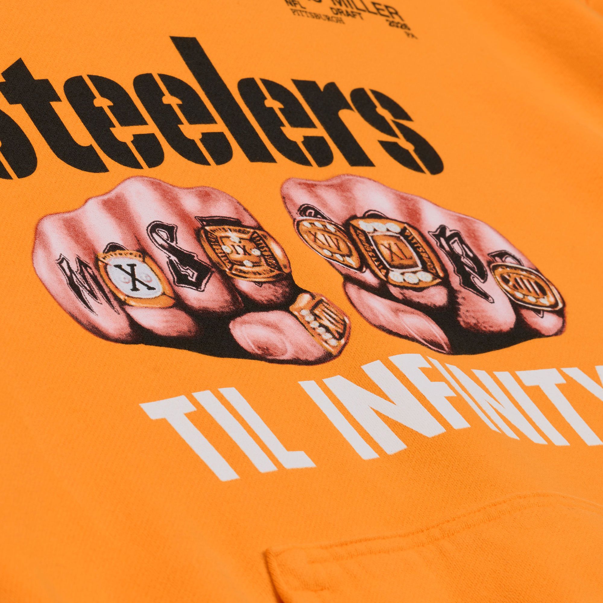 Mitchell & Ness Men's NFL Pittsburgh Steelers x Mac Miller Gold Til Infinity Hoodie product image