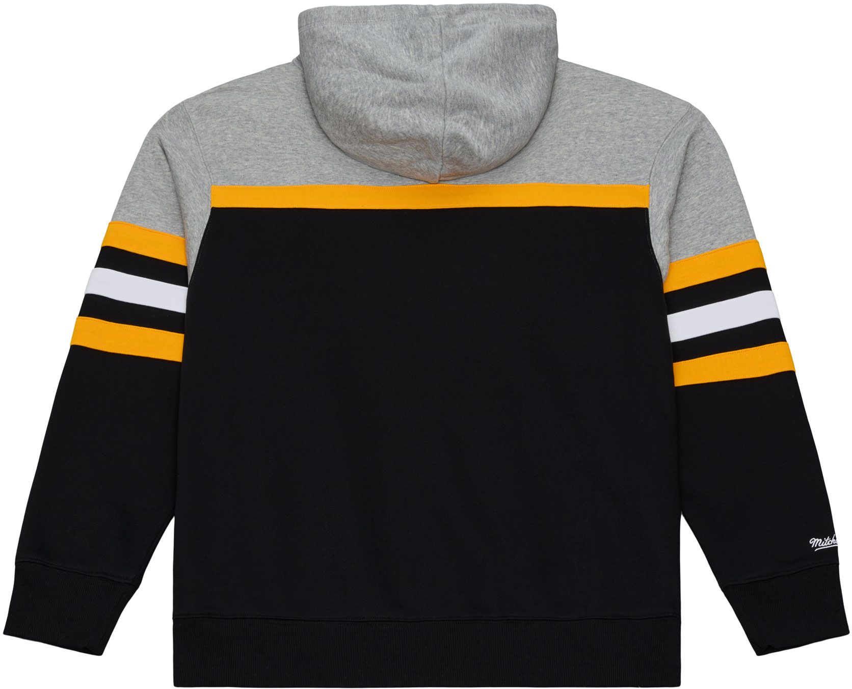 Mitchell & Ness Men's Pittsburgh Penguins Black and Grey Head Coach Pullover Hoodie product image